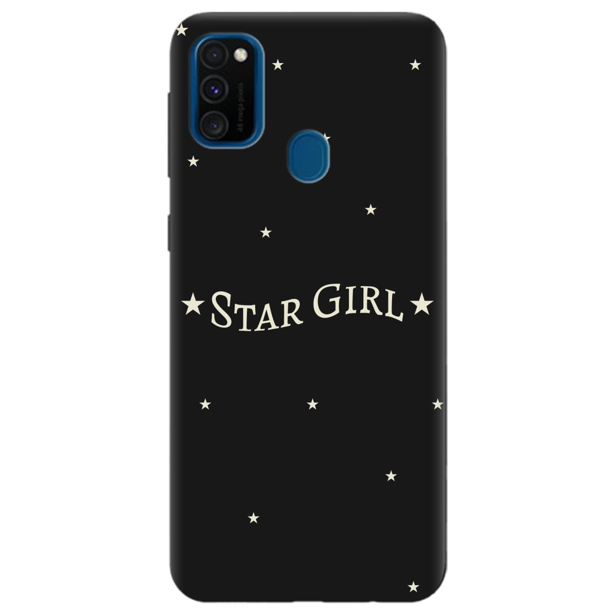 Чохол для Samsung Galaxy M30s чорний матовий soft touch Star girl - фото 1 - Чохли для телефонів