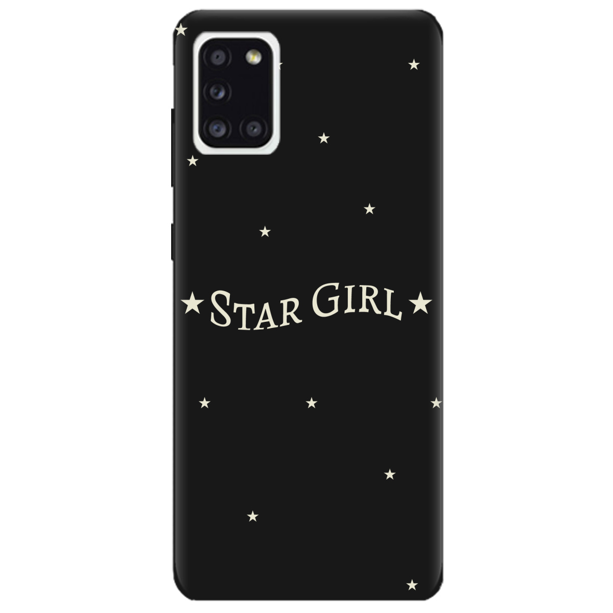 Чохол для Samsung Galaxy A31 чорний матовий soft touch Star girl - фото 1 Чохол для Samsung Galaxy A31 чорний матовий soft touch Star girl - фото 1 - Чохли для телефонів