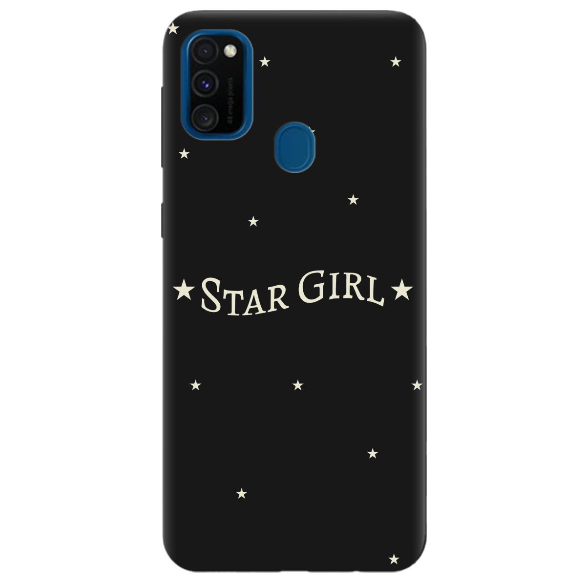 Чохол для Samsung Galaxy M21 чорний матовий soft touch Star girl - фото 1 - Чохли для телефонів