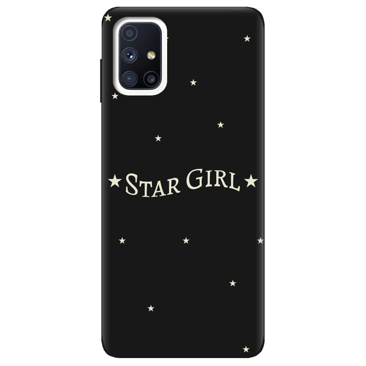 Чехол для Samsung Galaxy M51 черный матовый soft touch Star girl - фото 1 - Чехлы для телефонов