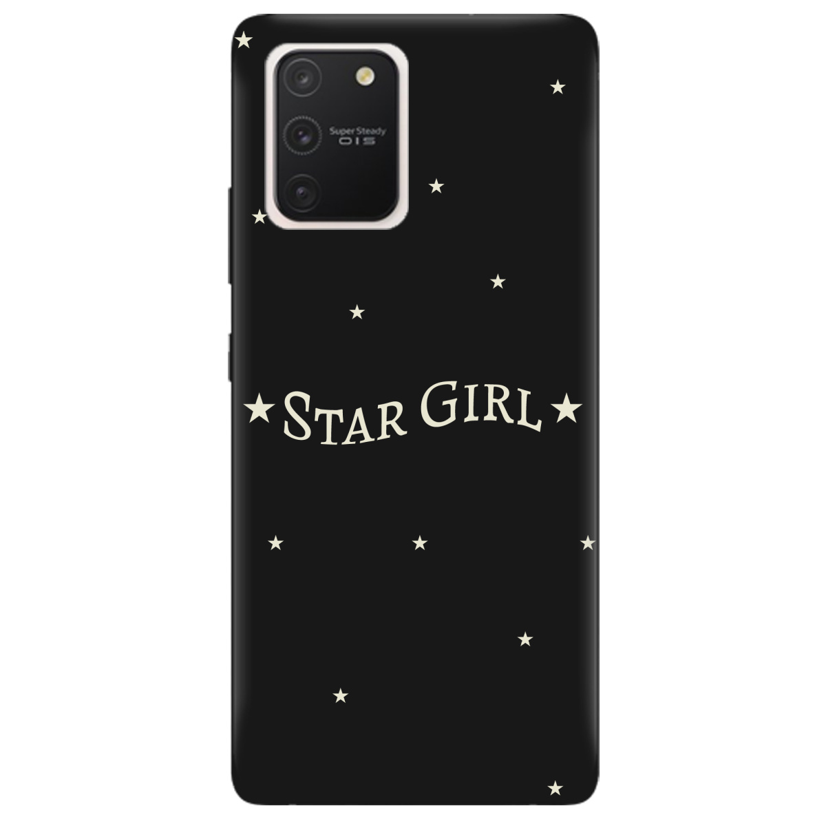 Чехол для Samsung Galaxy S10 Lite черный матовый soft touch Star girl - фото 1 - Чехлы для телефонов