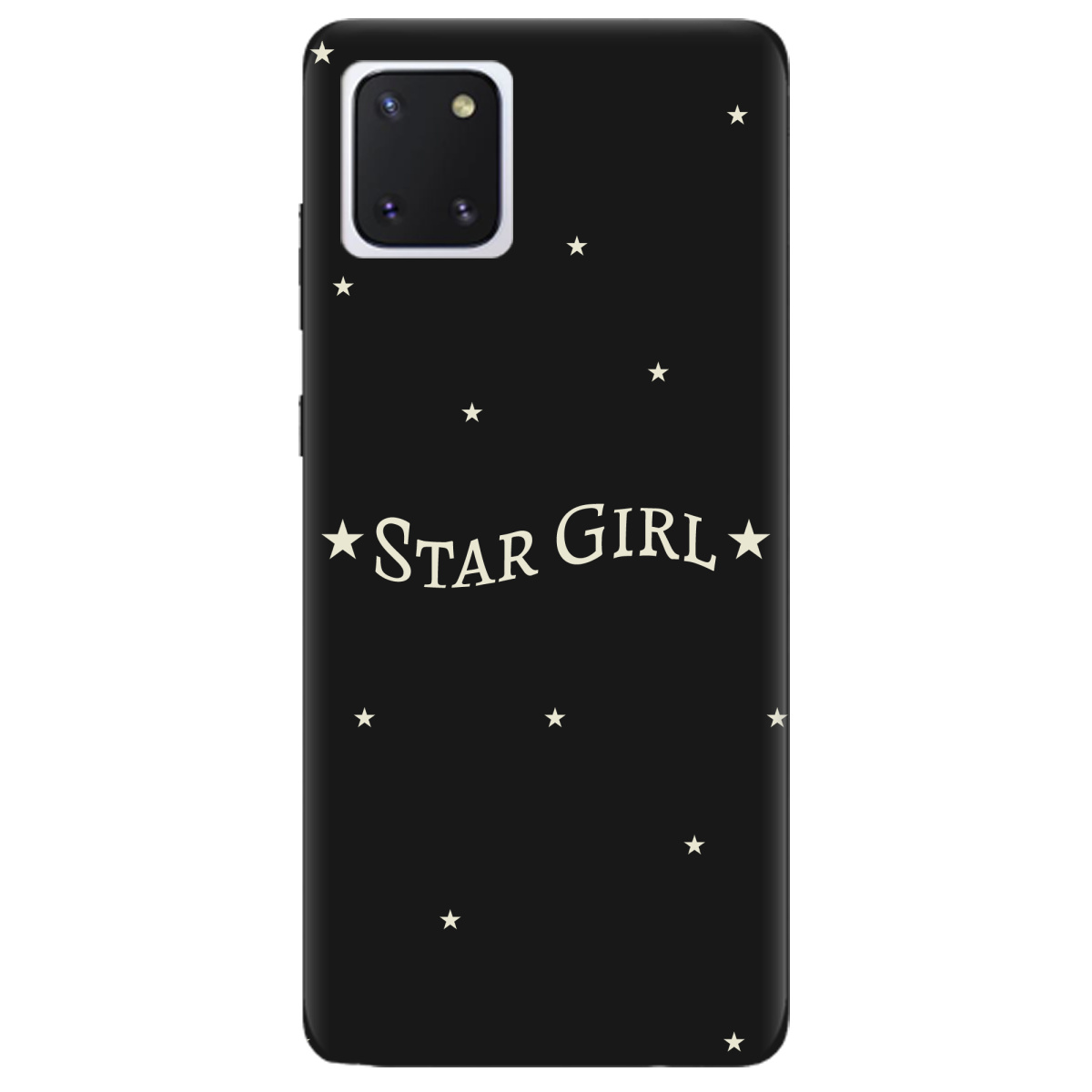 Чохол для Samsung Galaxy Note 10 Lite чорний матовий soft touch Star girl - фото 1 - Чохли для телефонів