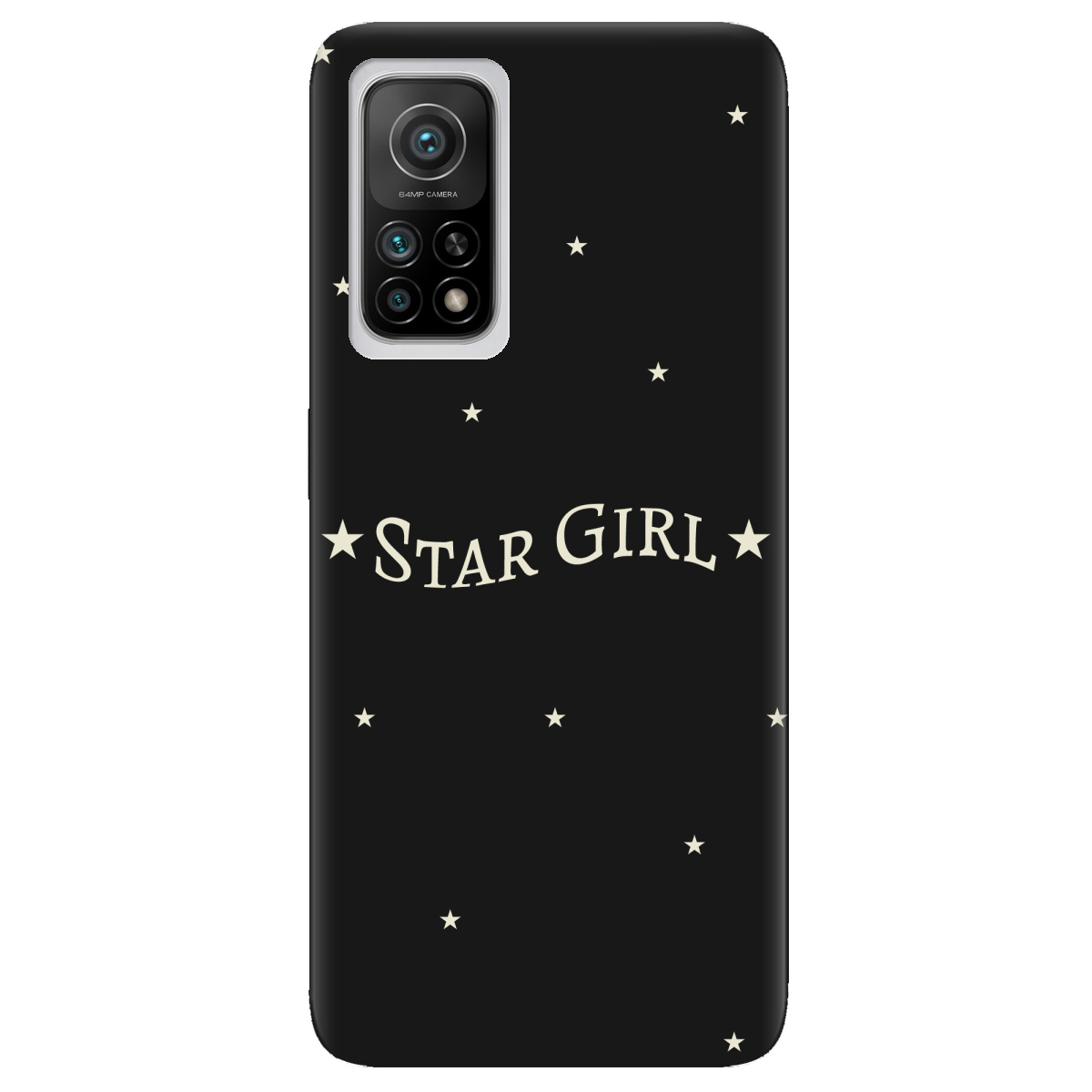 Чохол для Xiaomi Mi 10T/Mi 10T Pro чорний матовий soft touch Star girl - фото 1 - Чохли для телефонів