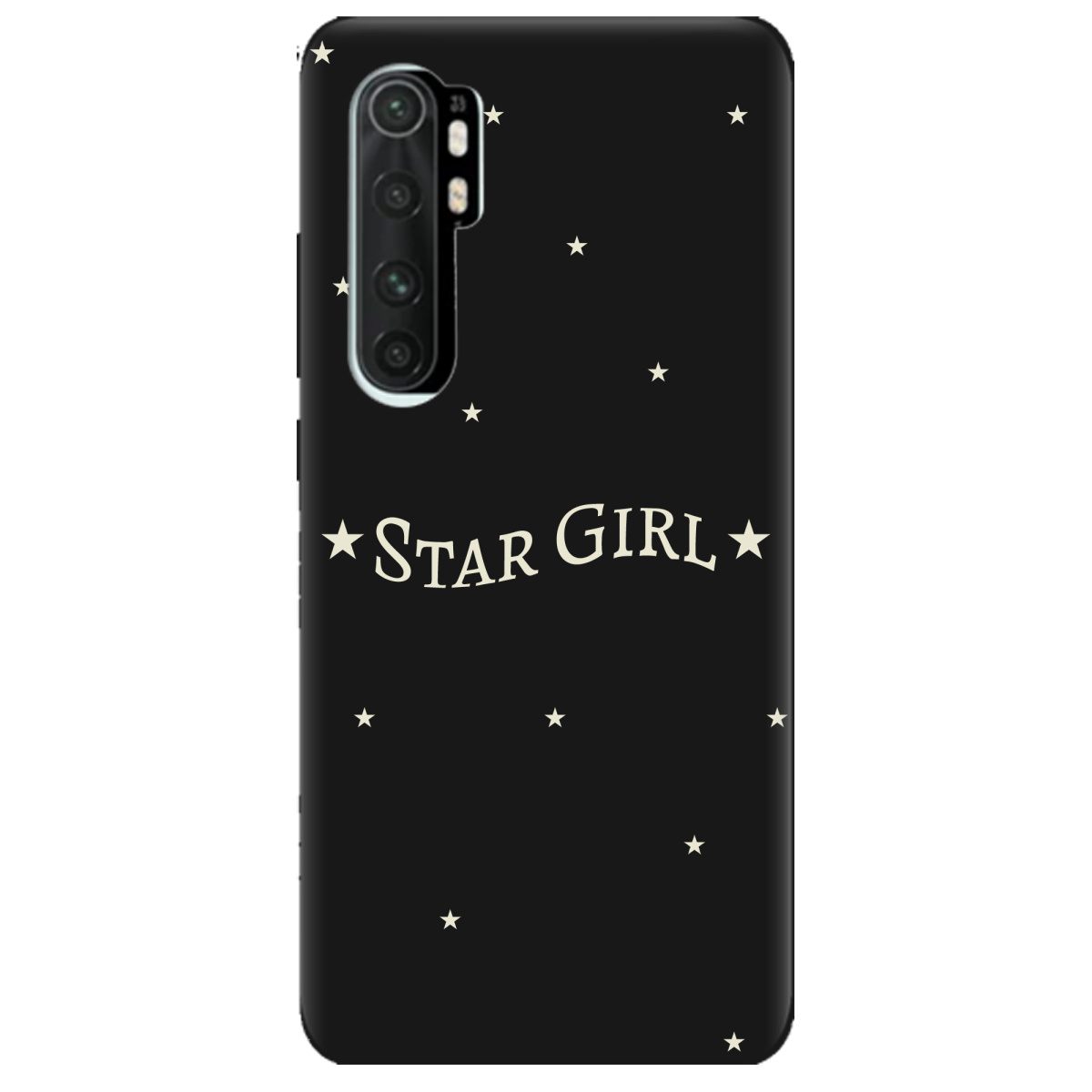 Чехол для Xiaomi Mi Note 10 Lite черный матовый soft touch Star girl - фото 1 - Чехлы для телефонов