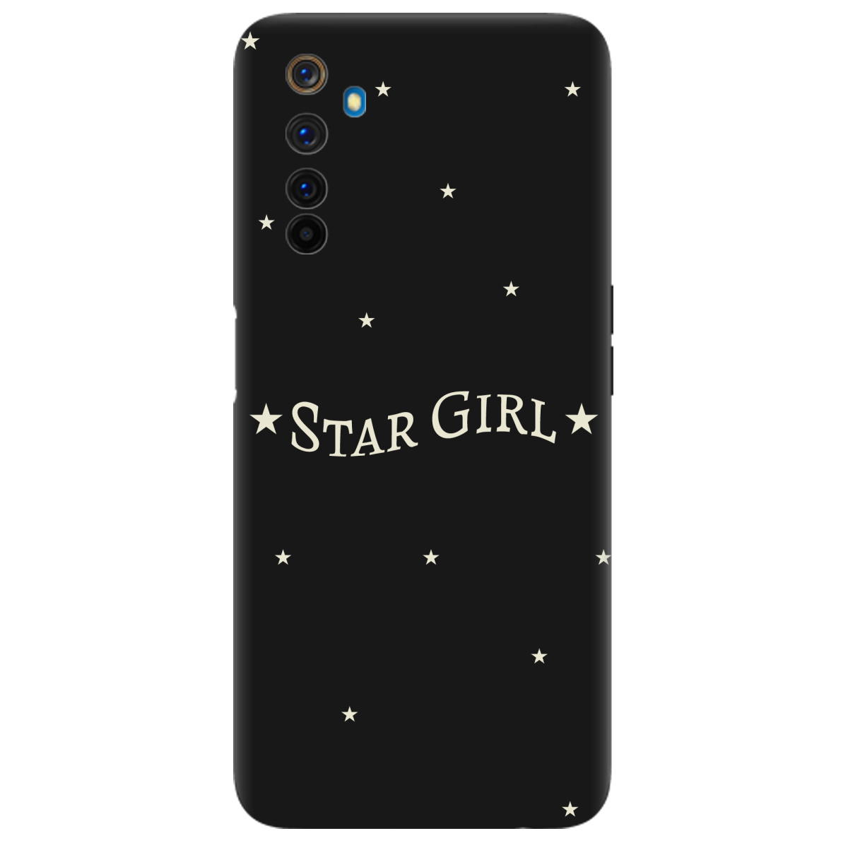 Чохол для Realme 6 Pro чорний матовий soft touch Star girl - фото 1 - Чохли для телефонів