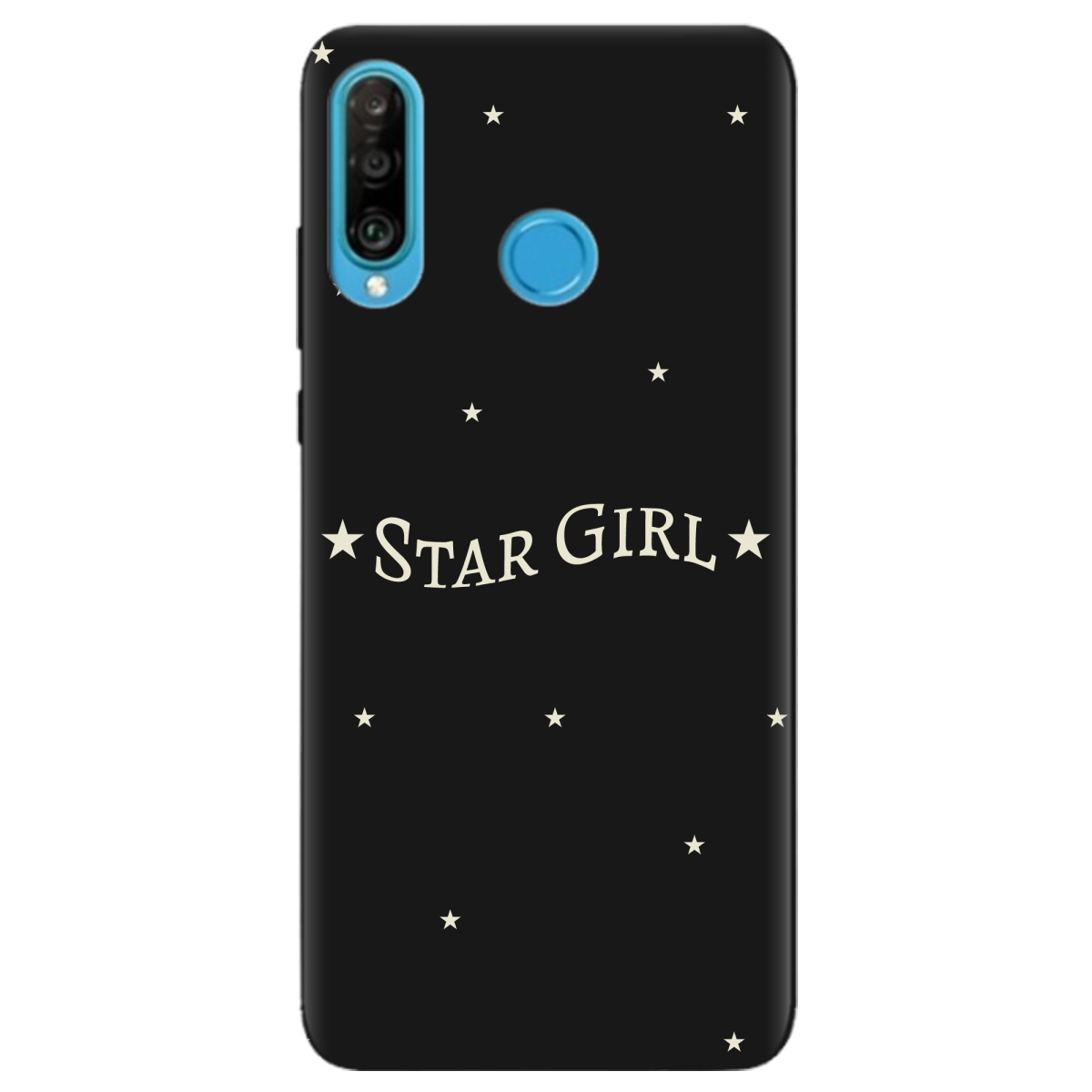 Чехол для Huawei P30 Lite черный матовый soft touch Star girl - фото 1 - Чехлы для телефонов