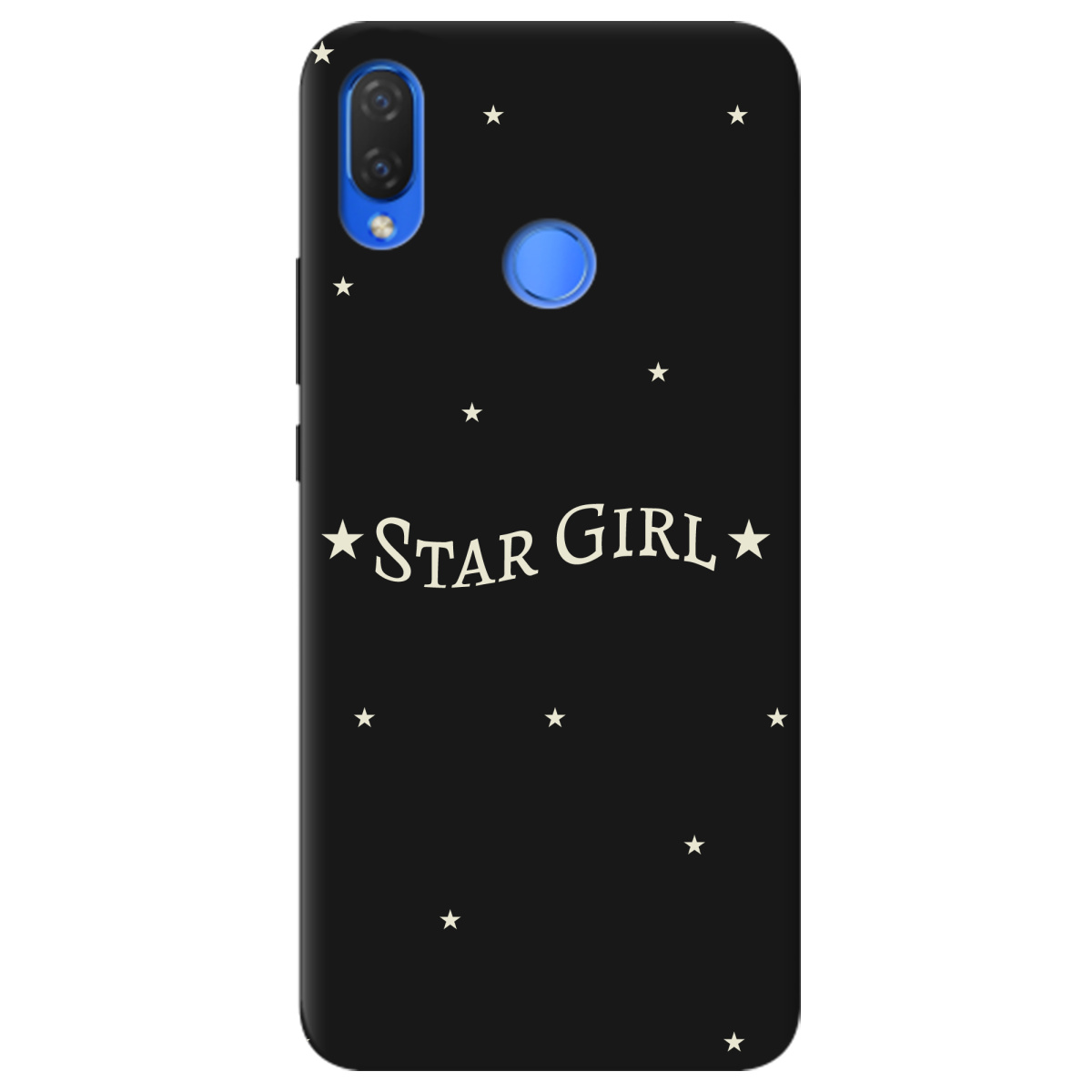 Чохол для Huawei P Smart Plus чорний матовий soft touch Star girl - фото 1 - Чохли для телефонів
