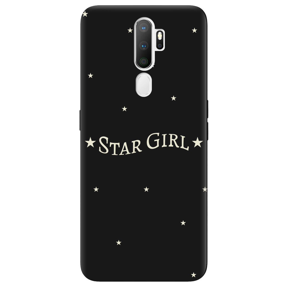 Чохол для Oppo A5 2020/A9 2020 чорний матовий soft touch Star girl - фото 1 - Чохли для телефонів