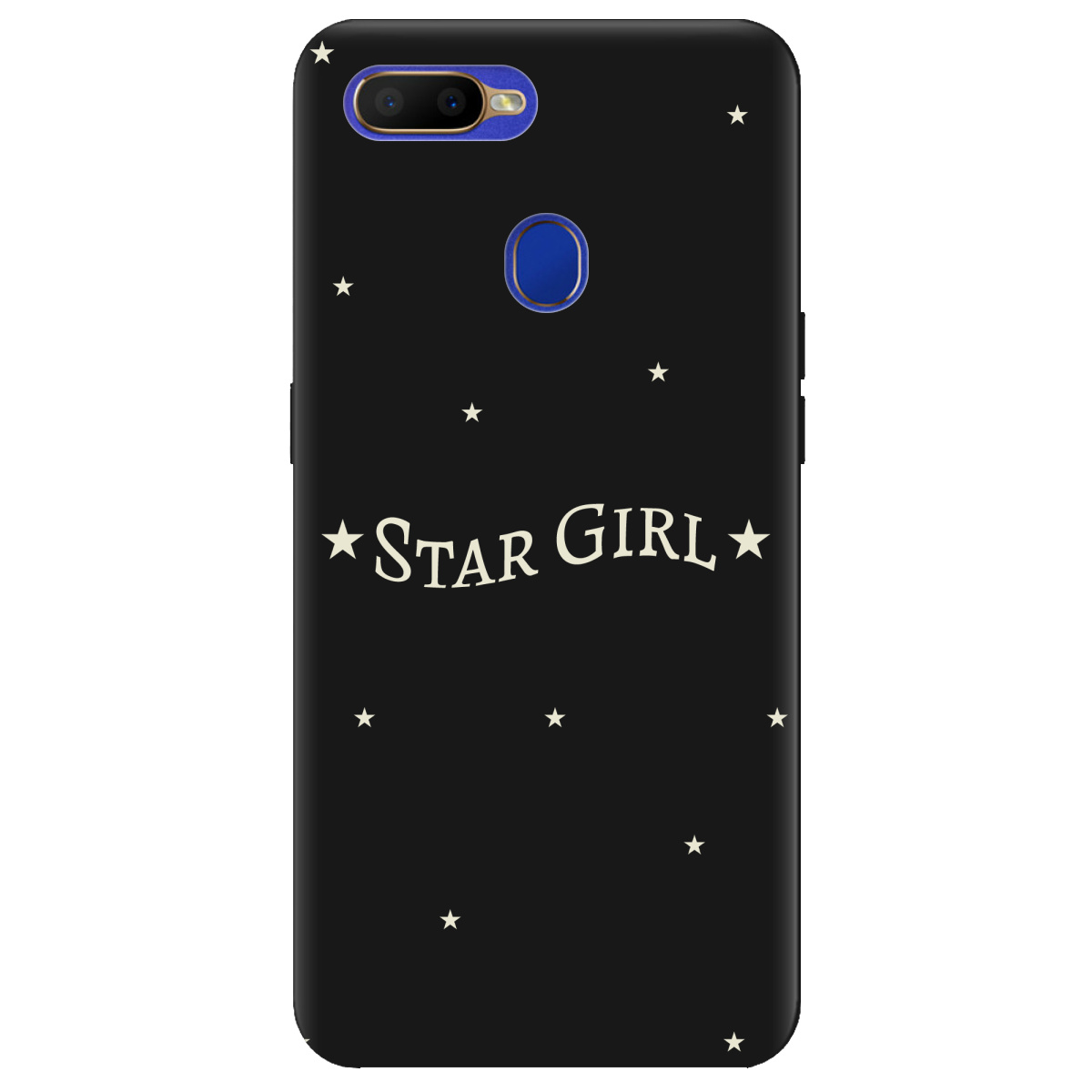 Чехол для Oppo A5s черный матовый soft touch Star girl - фото 1 - Чехлы для телефонов