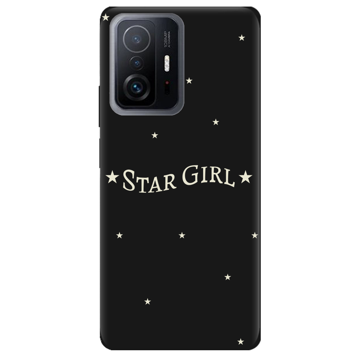 Чехол для Xiaomi 11T черный матовый soft touch Star girl - фото 1 - Чехлы для телефонов
