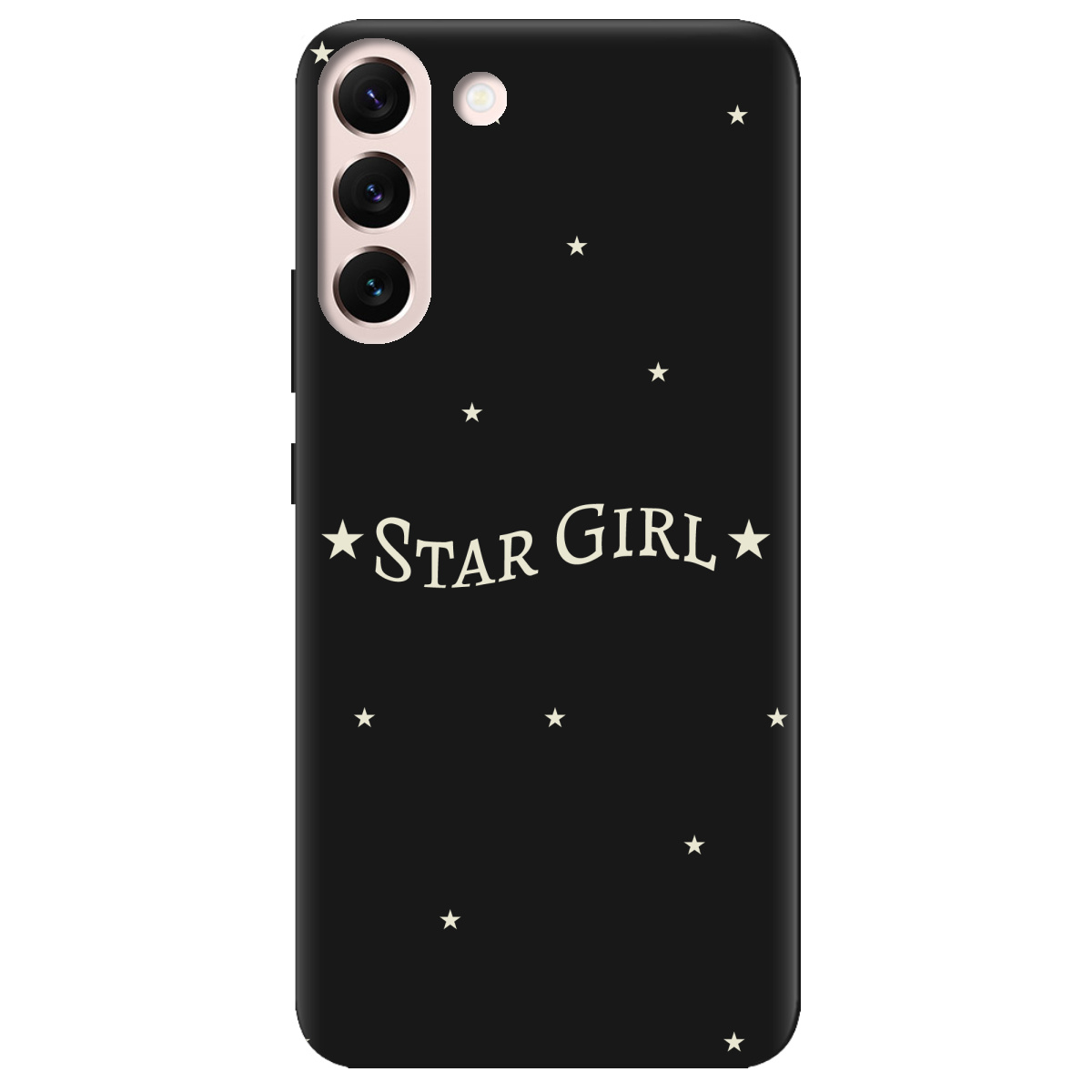 Чехол для Samsung Galaxy S22 черный матовый soft touch Star girl - фото 1 - Чехлы для телефонов