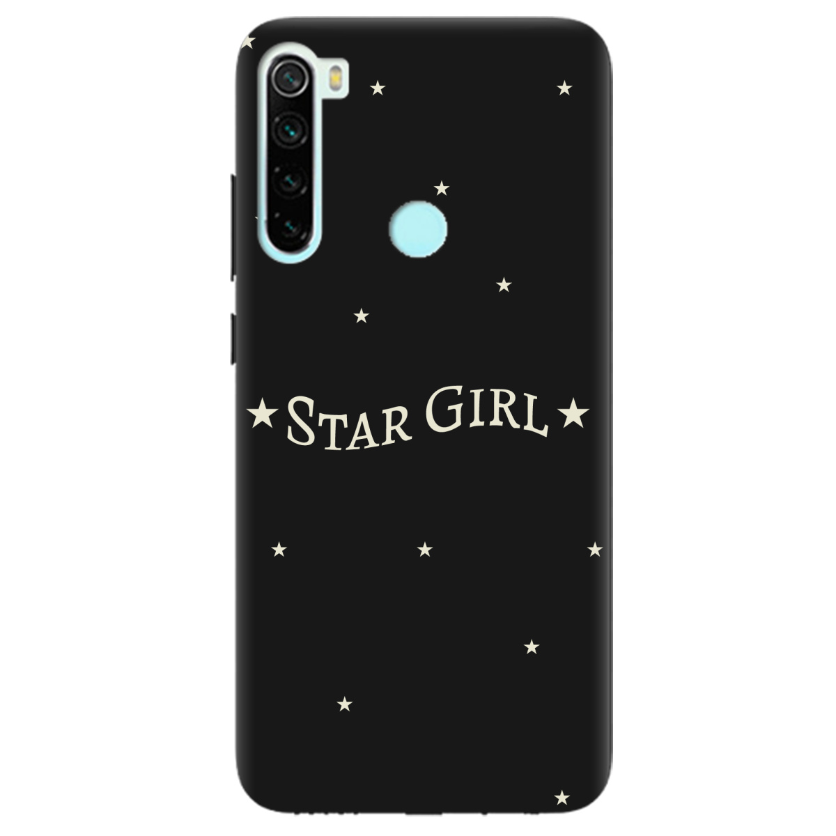 Чехол для Xiaomi Redmi Note 8 черный матовый soft touch Star girl - фото 1 - Чехлы для телефонов