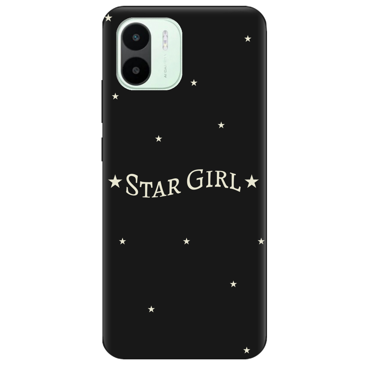 Чохол для Xiaomi Redmi A1 чорний матовий soft touch Star girl - фото 1 Чохол для Xiaomi Redmi A1 чорний матовий soft touch Star girl - фото 1 - Чохли для телефонів