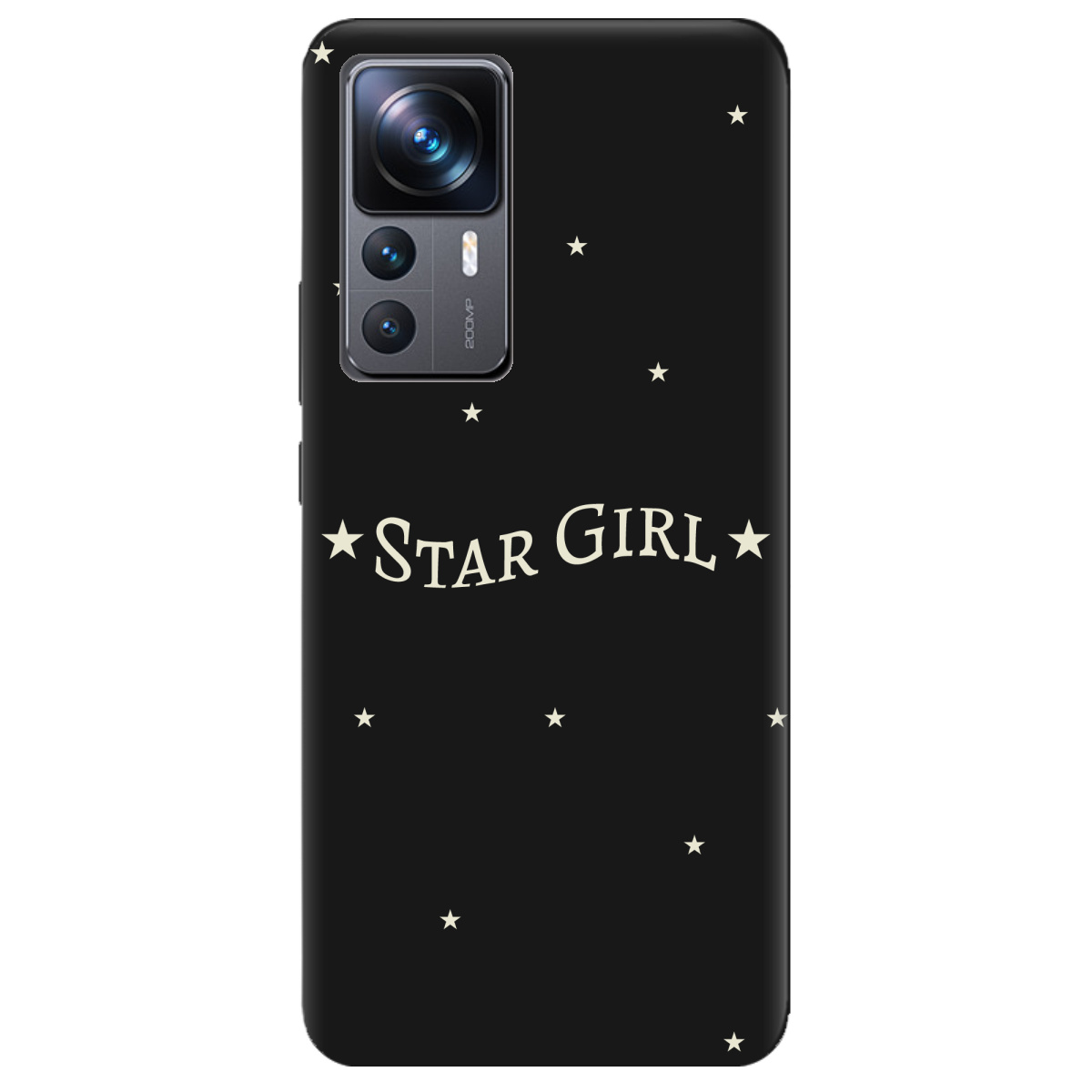 Чехол для Xiaomi 12T черный матовый soft touch Star girl - фото 1 - Чехлы для телефонов