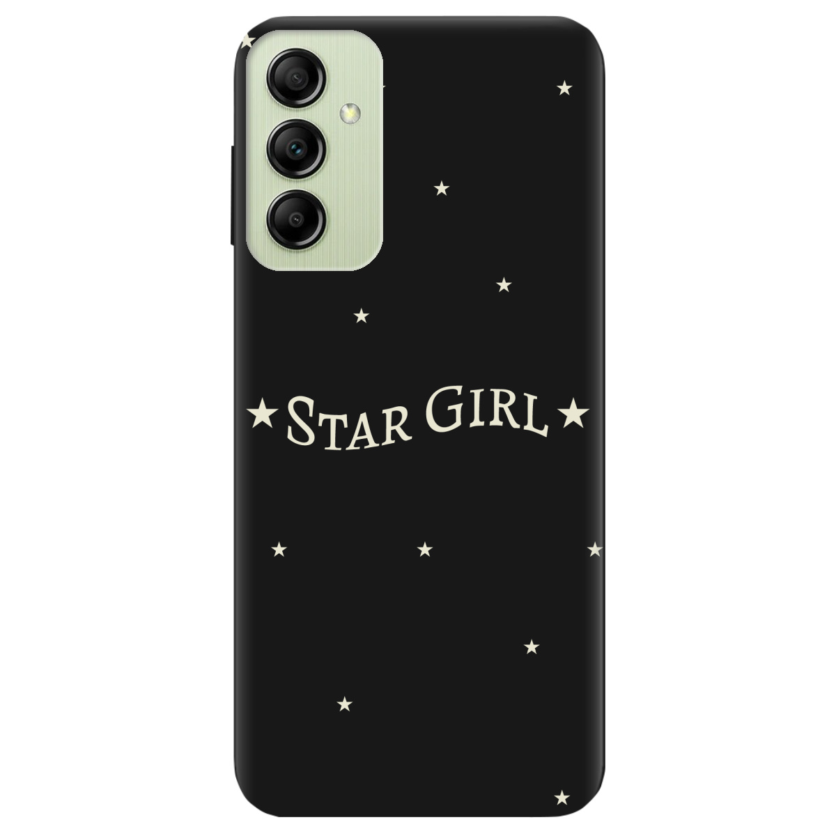 Чохол для Samsung Galaxy A14 чорний матовий soft touch Star girl - фото 1 Чохол для Samsung Galaxy A14 чорний матовий soft touch Star girl - фото 1 - Чохли для телефонів