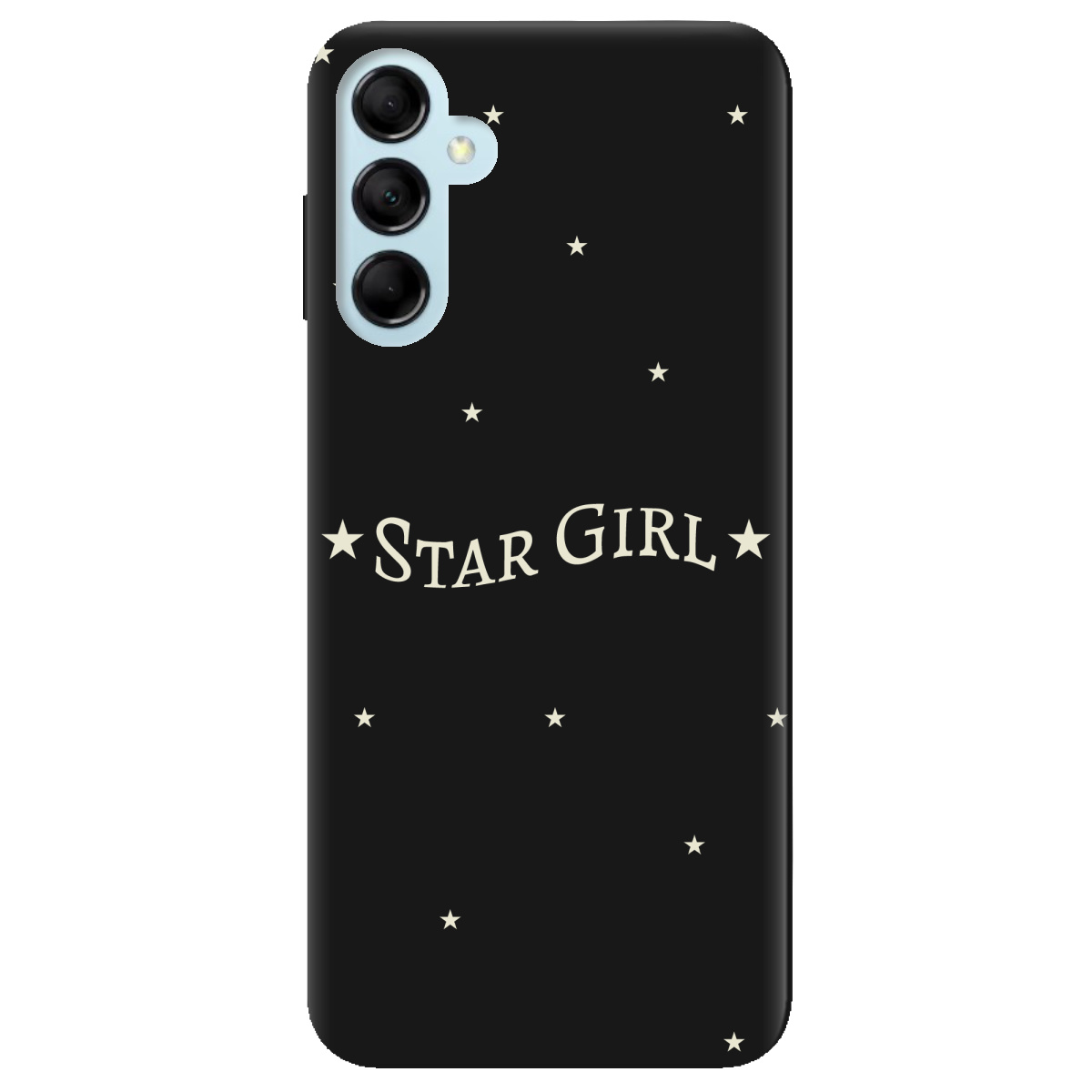 Чехол для Samsung Galaxy M14 5G черный матовый soft touch Star girl - фото 1 Чехол для Samsung Galaxy M14 5G черный матовый soft touch Star girl - фото 1 - Чехлы для телефонов