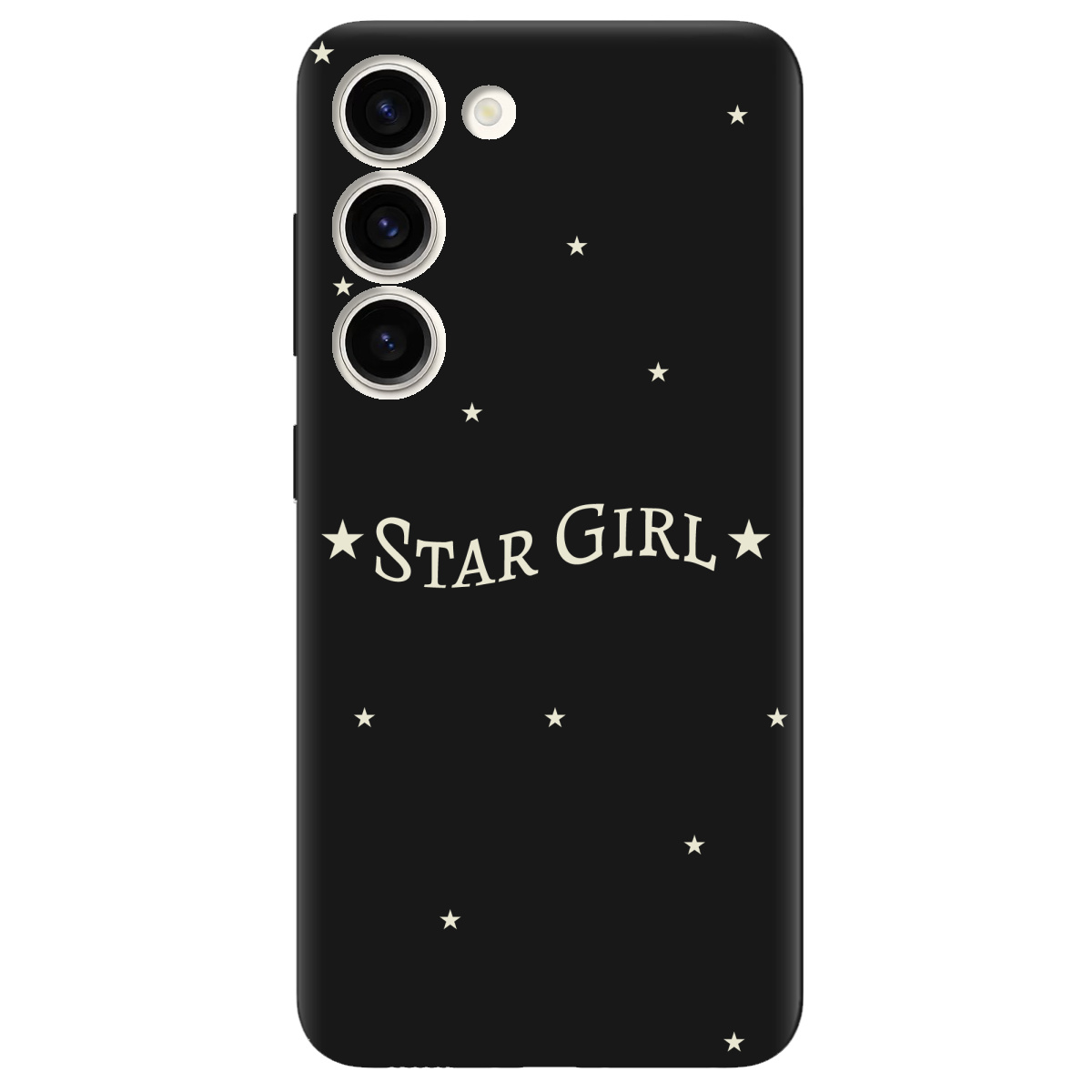 Чехол для Samsung Galaxy S23 Plus черный матовый soft touch Star girl - фото 1 - Чехлы для телефонов