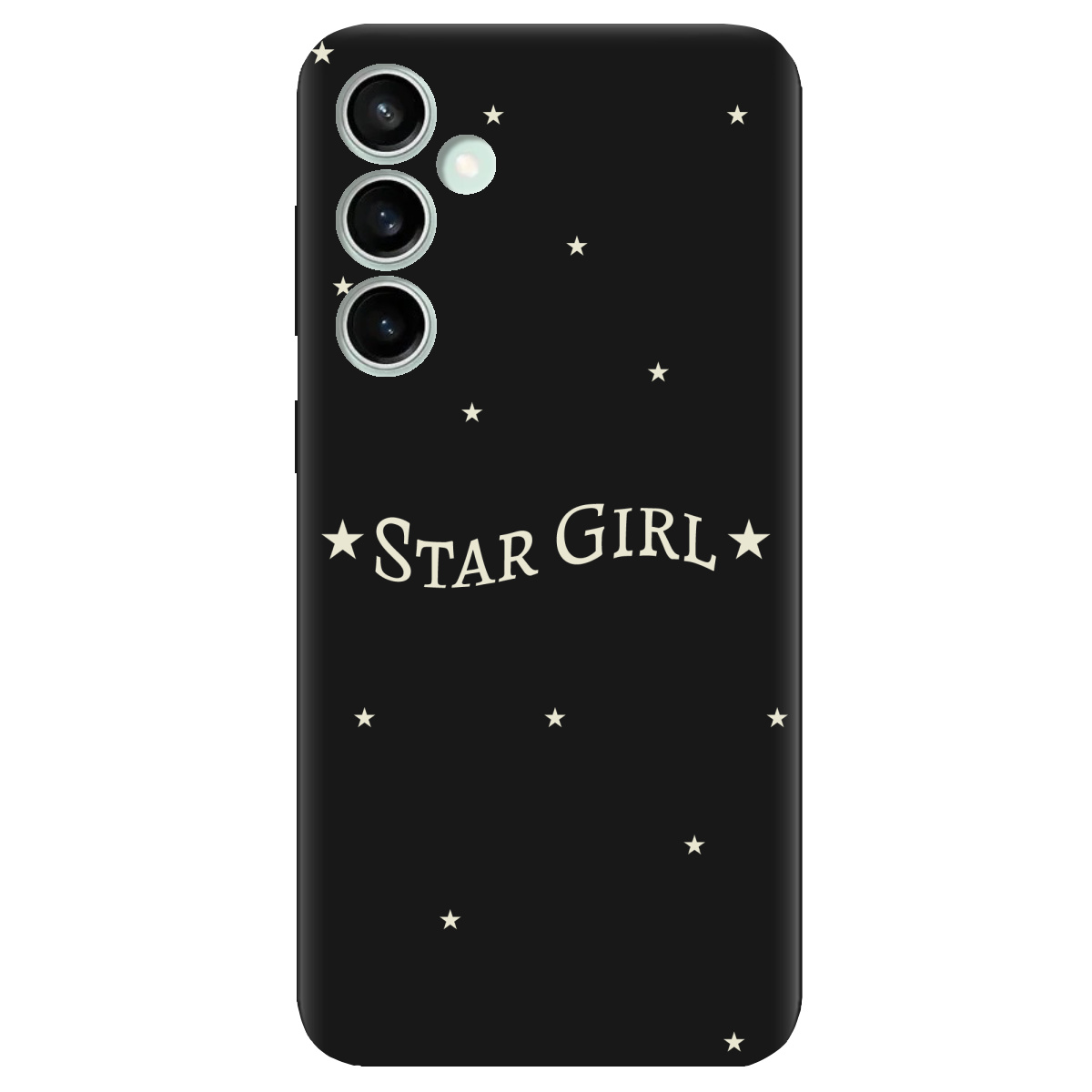 Чехол для Samsung Galaxy S23 FE черный матовый soft touch Star girl - фото 1 - Чехлы для телефонов