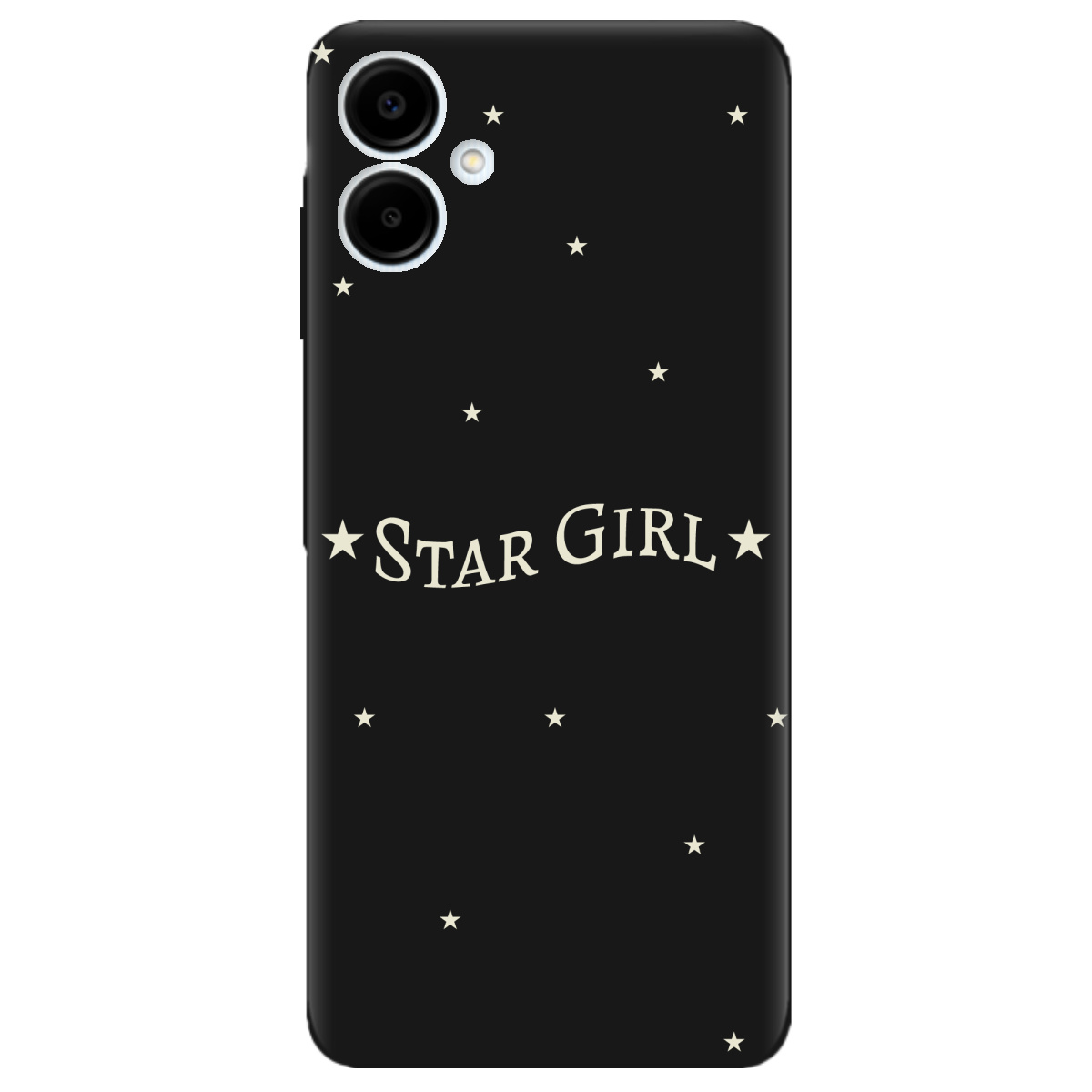 Чехол для Samsung Galaxy A06 черный матовый soft touch Star girl - фото 1 - Чехлы для телефонов