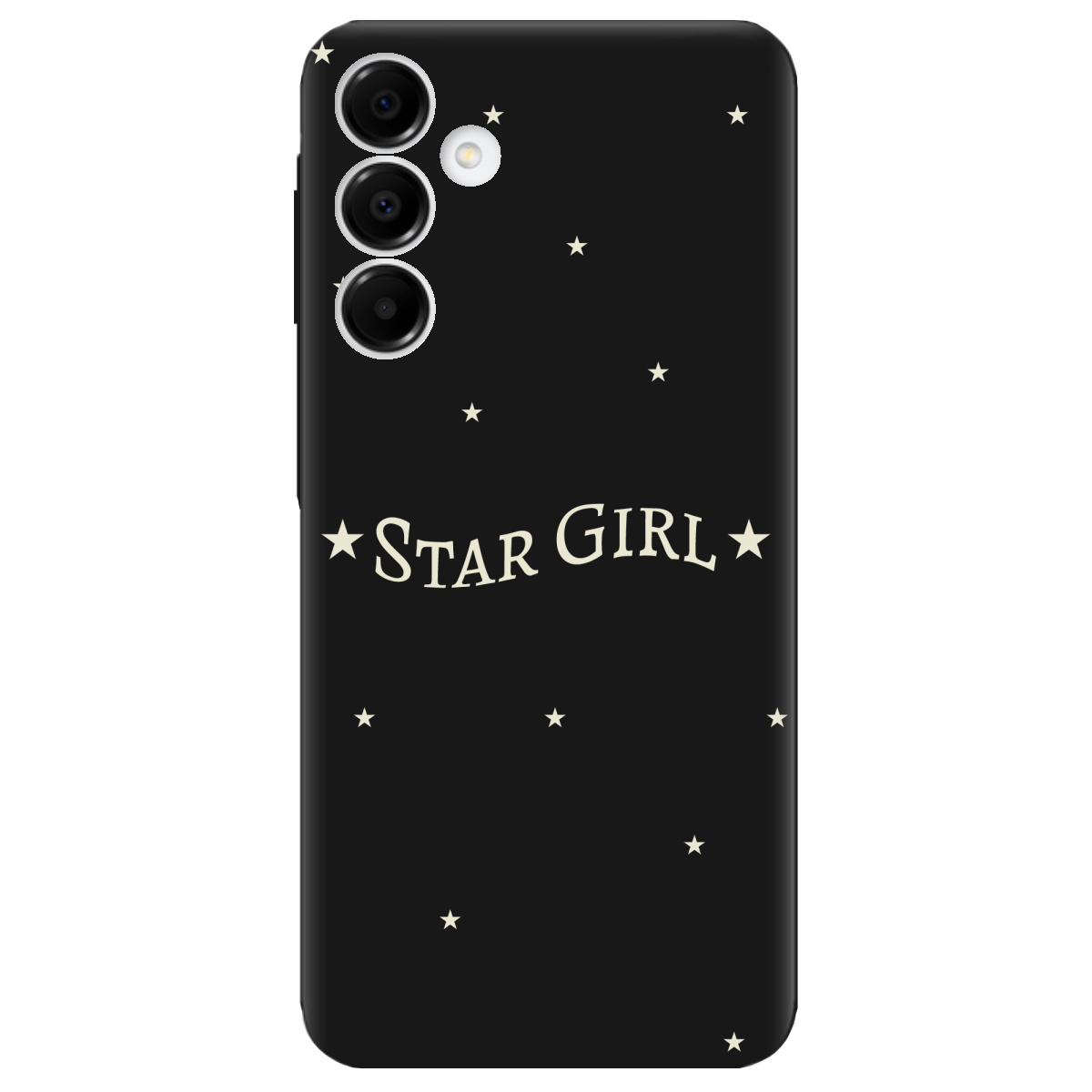 Чохол для Samsung Galaxy A16 чорний матовий soft touch Star girl - фото 1 Чохол для Samsung Galaxy A16 чорний матовий soft touch Star girl - фото 1 - Чохли для телефонів