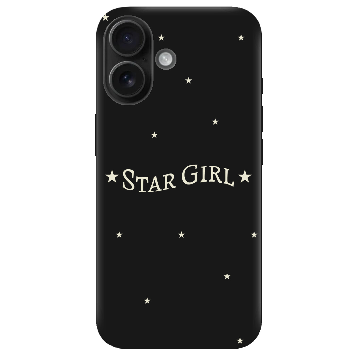 Чохол для Apple iPhone 16 Plus чорний матовий soft touch Star girl - фото 1 Чохол для Apple iPhone 16 Plus чорний матовий soft touch Star girl - фото 1 - Чохли для телефонів