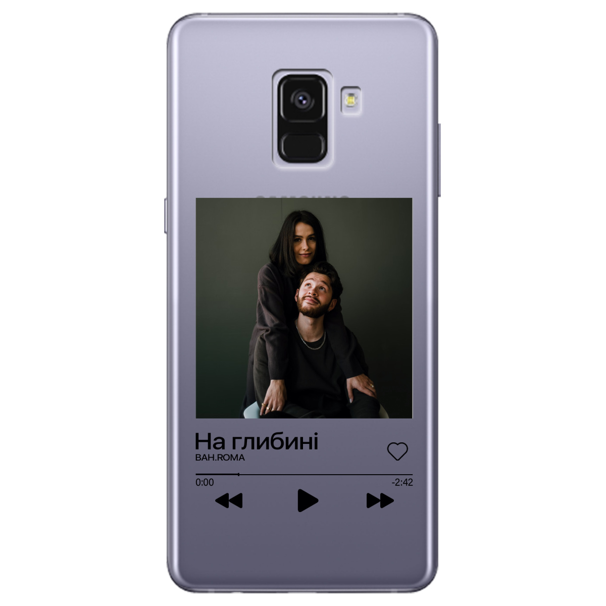 Чехол для Samsung Galaxy A8 2018 З ВАШИМ ФОТО "НАША ПІСНЯ" - фото 1 - Чехлы для телефонов