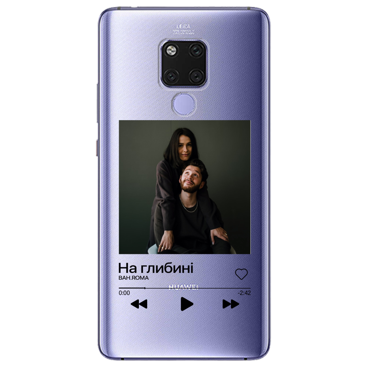 Чохол для Huawei Mate 20 З ВАШИМ ФОТО "НАША ПІСНЯ" - фото 1 Чохол для Huawei Mate 20 З ВАШИМ ФОТО "НАША ПІСНЯ" - фото 1 - Чохли для телефонів