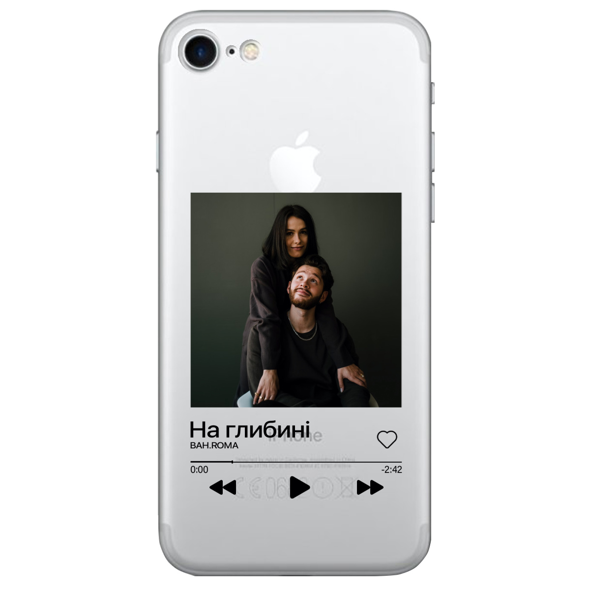 Чохол для Apple iPhone SE 2020 З ВАШИМ ФОТО "НАША ПІСНЯ" - фото 1 - Чохли для телефонів