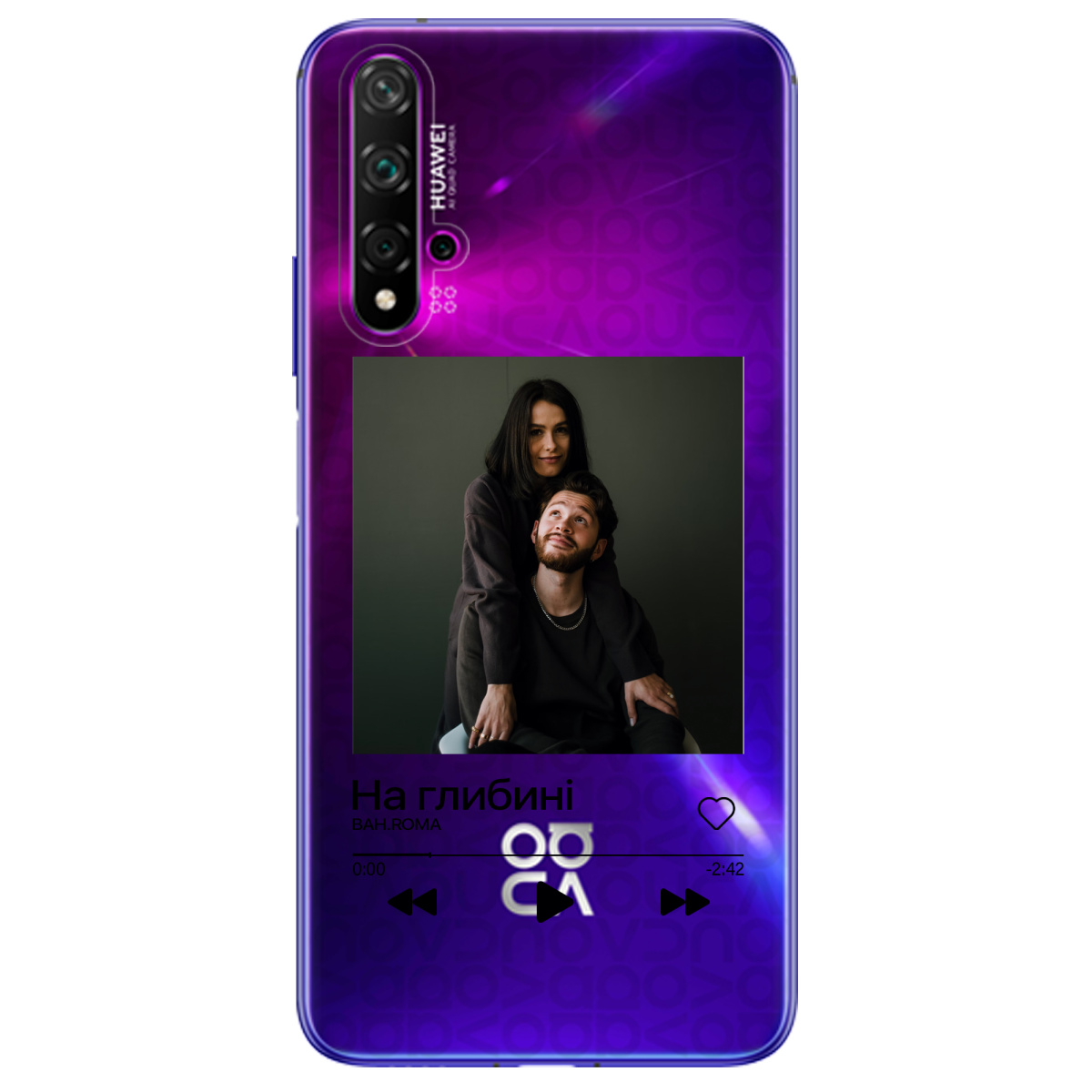 Чохол для Huawei Nova 5T З ВАШИМ ФОТО "НАША ПІСНЯ" - фото 1 - Чохли для телефонів