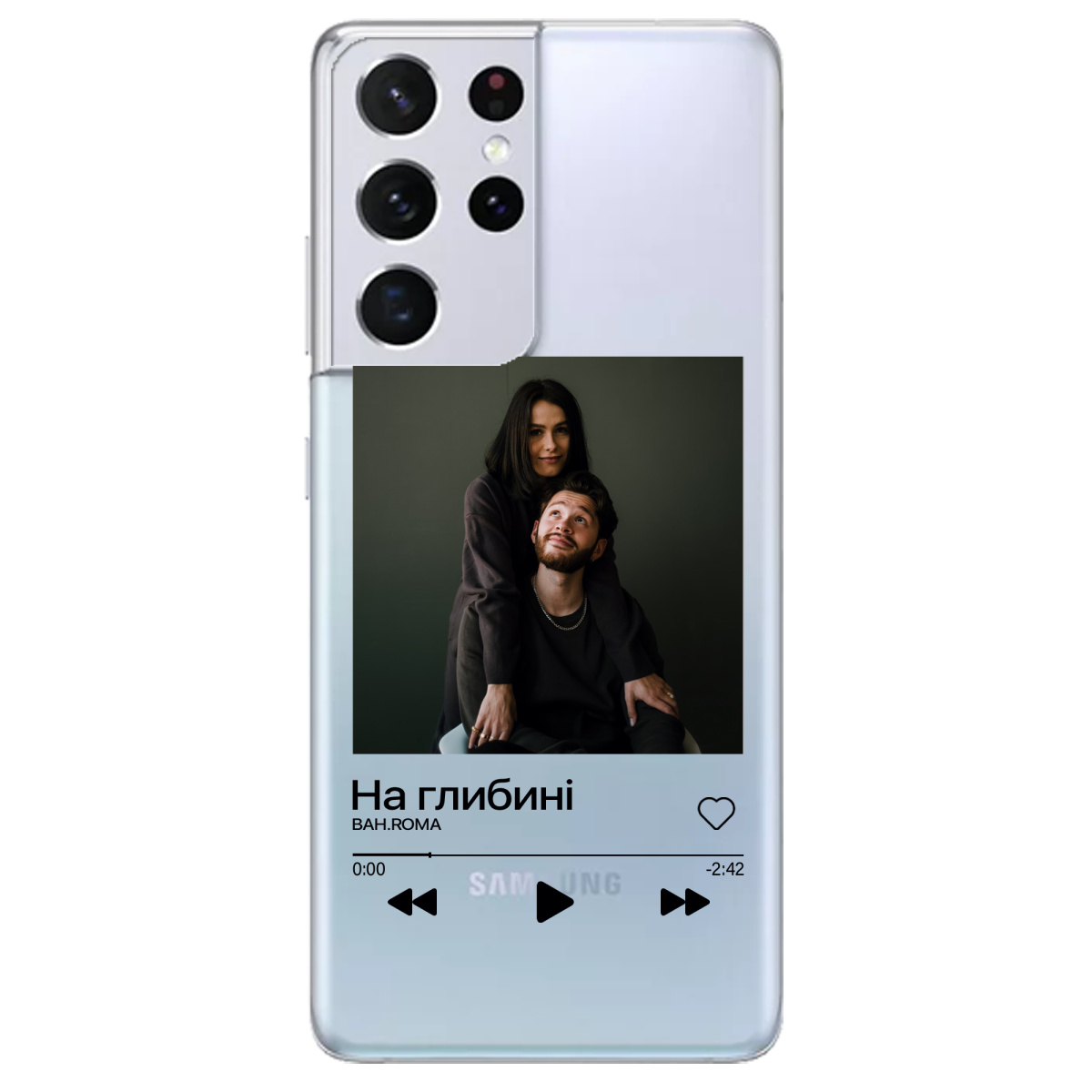 Чехол для Samsung Galaxy S21 Ultra З ВАШИМ ФОТО "НАША ПІСНЯ" - фото 1 - Чехлы для телефонов