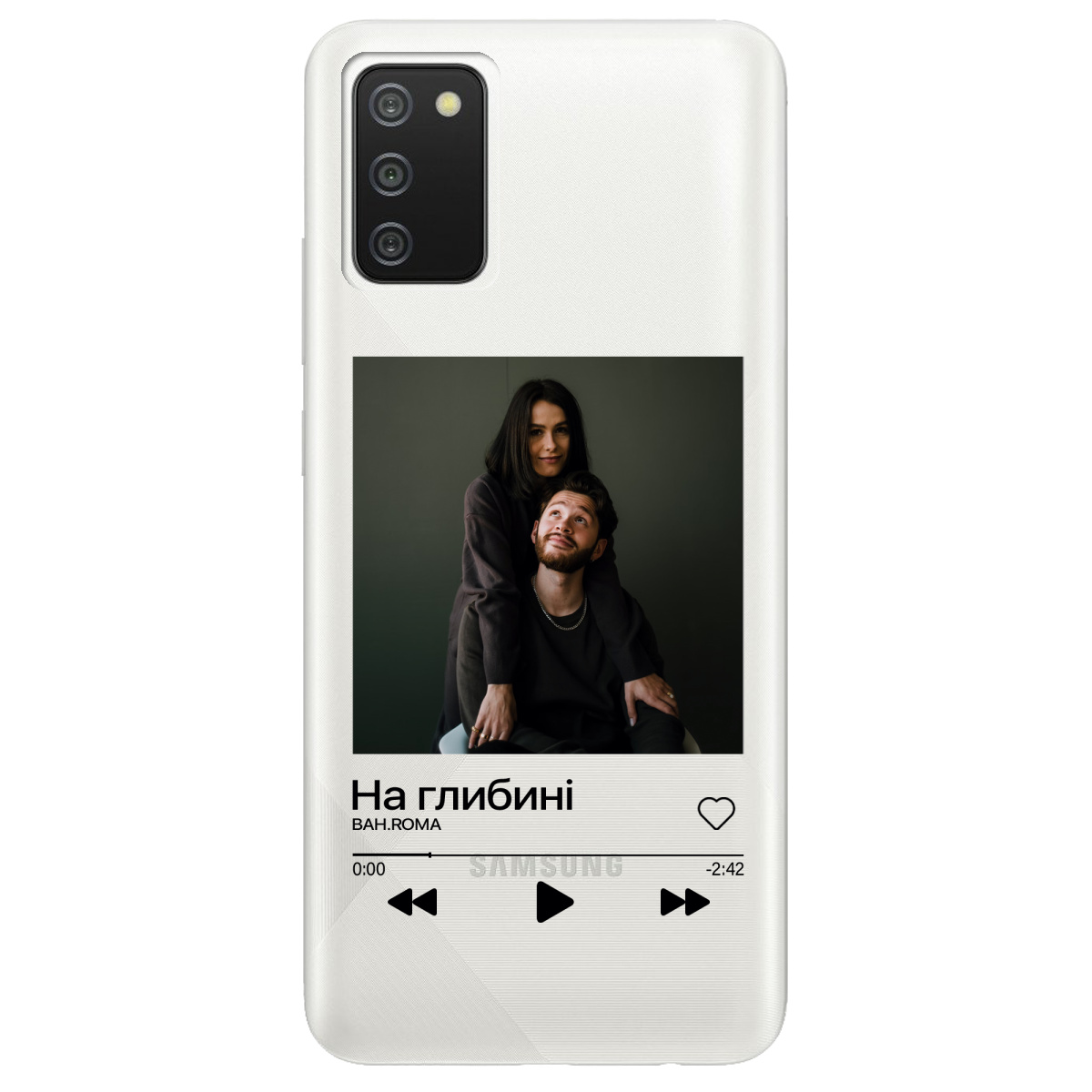 Чохол для Samsung Galaxy A02s З ВАШИМ ФОТО "НАША ПІСНЯ" - фото 1 Чохол для Samsung Galaxy A02s З ВАШИМ ФОТО "НАША ПІСНЯ" - фото 1 - Чохли для телефонів