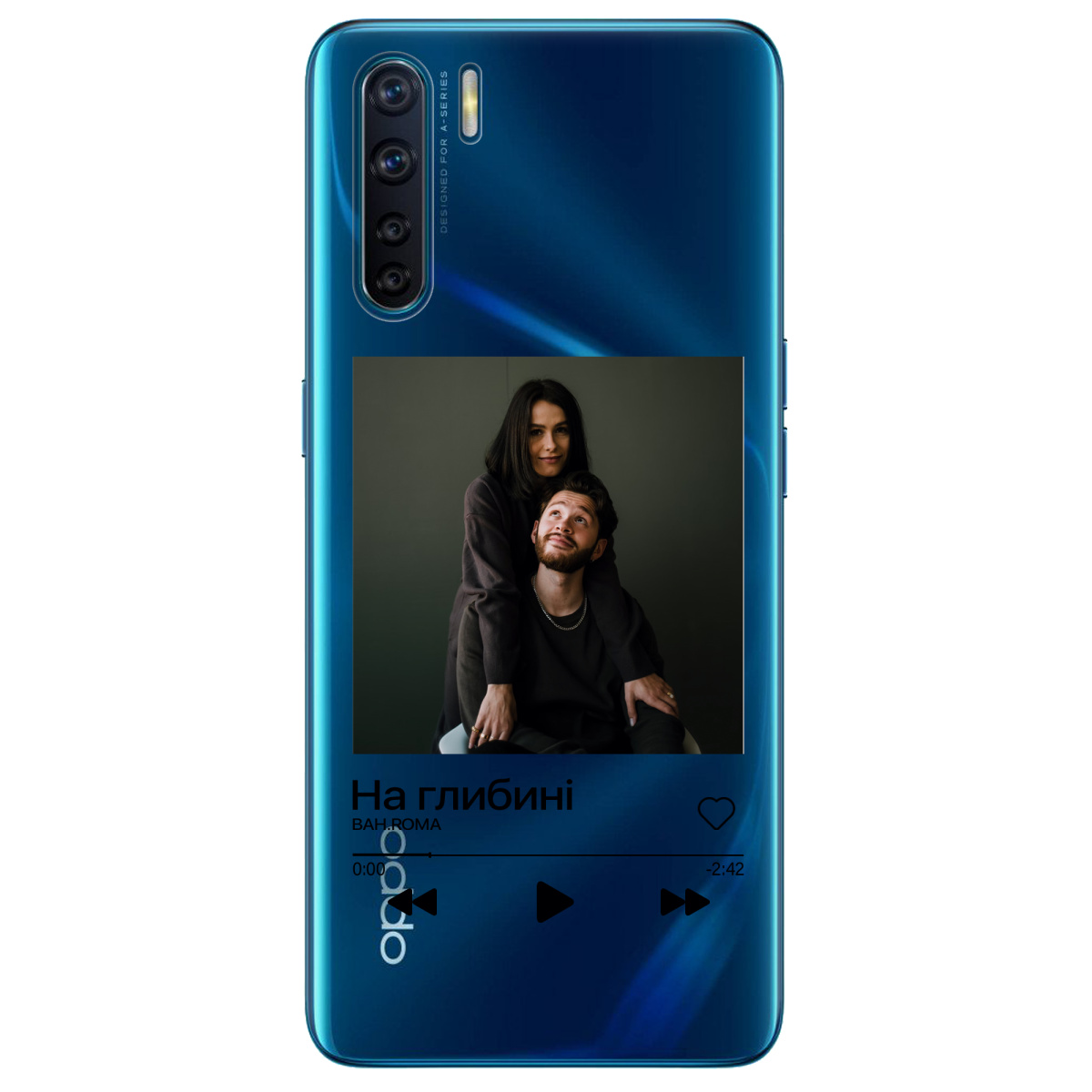 Чохол для Oppo Reno 3 З ВАШИМ ФОТО "НАША ПІСНЯ" - фото 1 - Чохли для телефонів