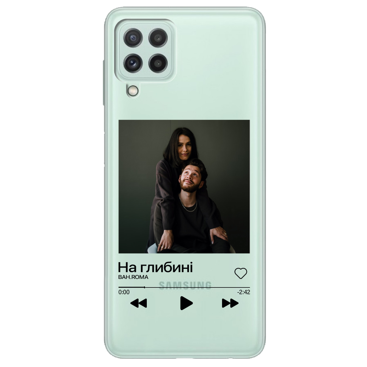 Чехол для Samsung Galaxy A22 4G З ВАШИМ ФОТО "НАША ПІСНЯ" - фото 1 - Чехлы для телефонов