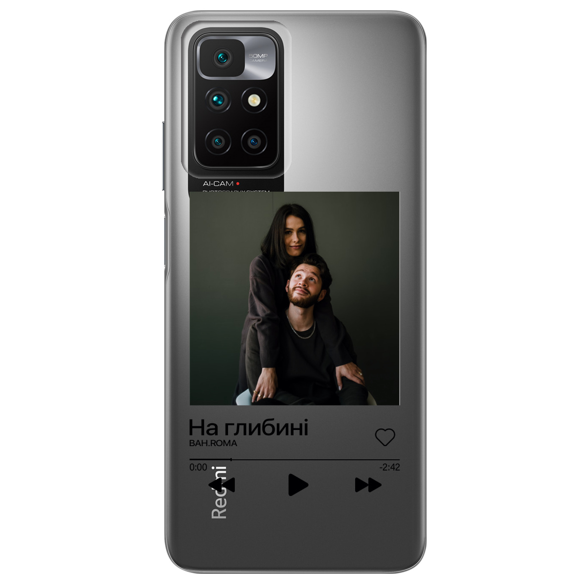 Чохол для Xiaomi Redmi 10 З ВАШИМ ФОТО "НАША ПІСНЯ" - фото 1 - Чохли для телефонів