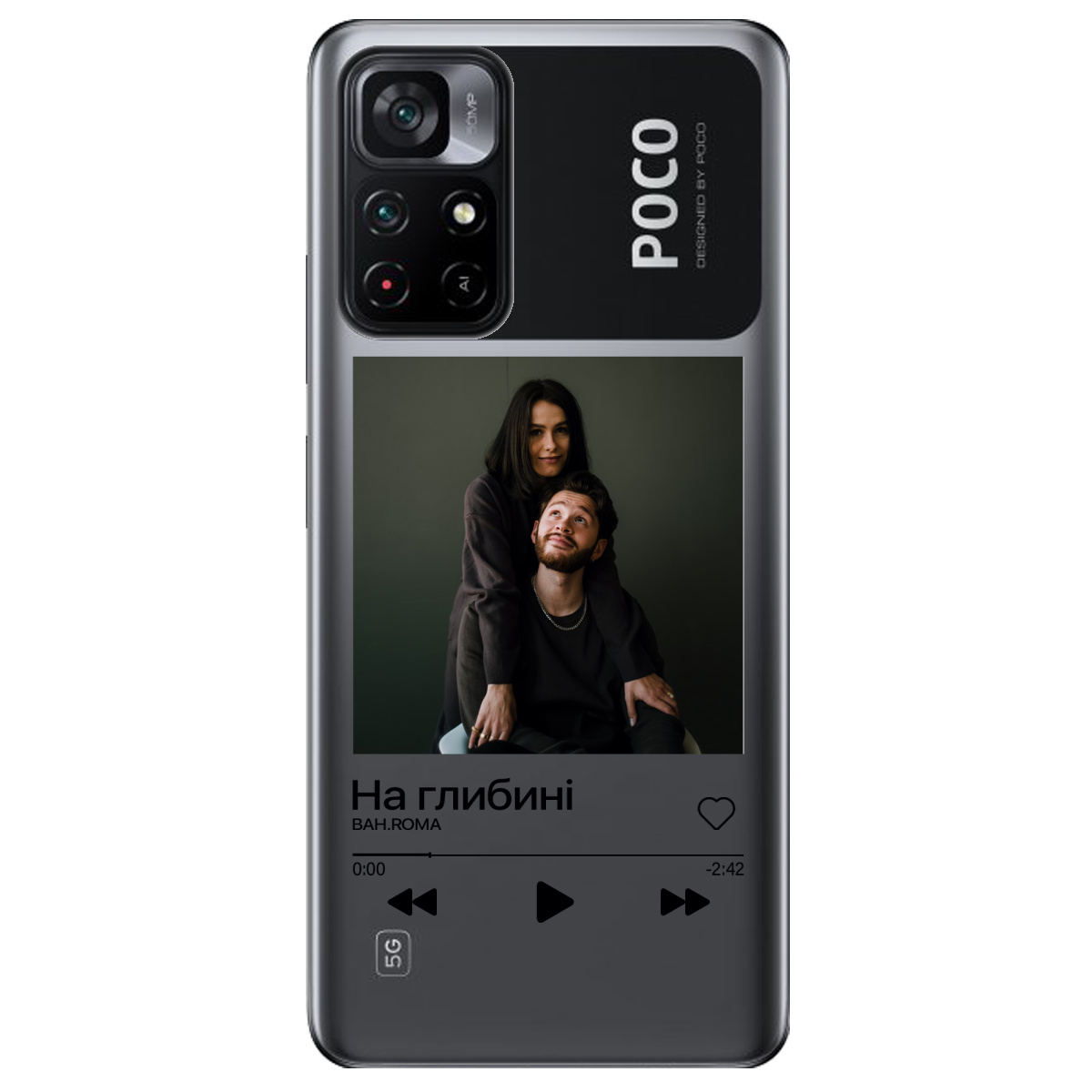 Чехол для Xiaomi Poco M4 Pro 5G З ВАШИМ ФОТО "НАША ПІСНЯ" - фото 1 - Чехлы для телефонов