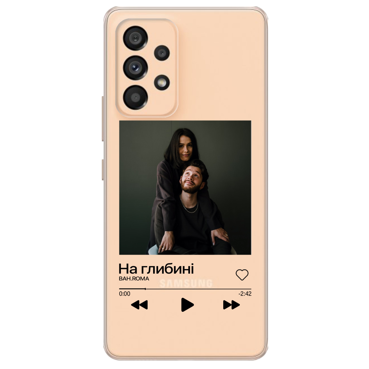 Чехол для Samsung Galaxy A53 З ВАШИМ ФОТО "НАША ПІСНЯ" - фото 1 - Чехлы для телефонов