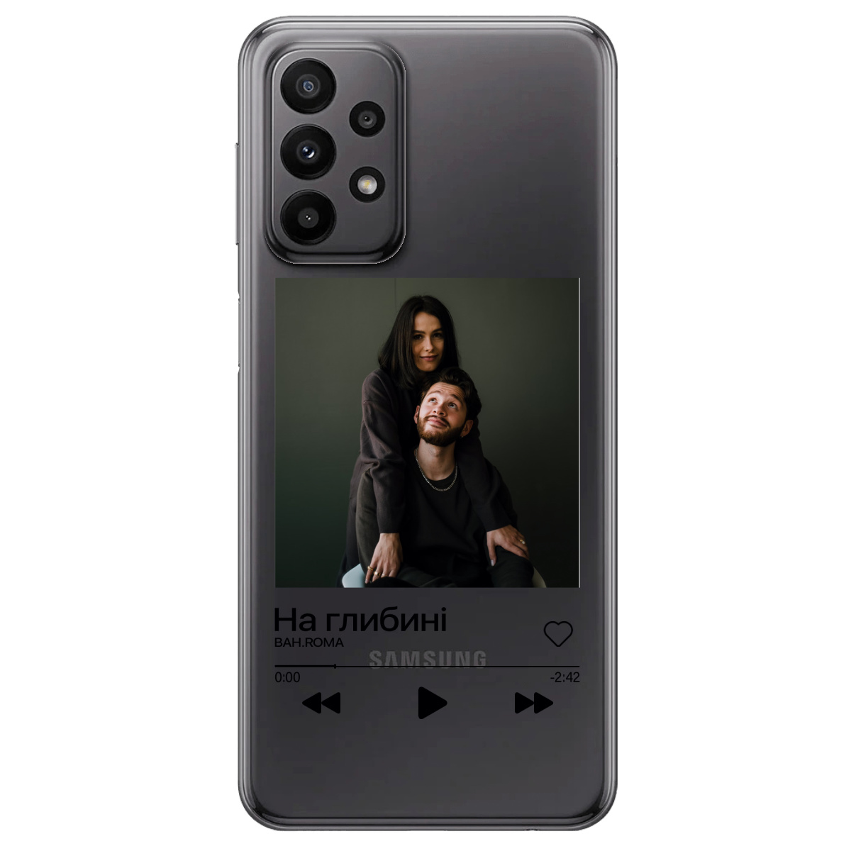 Чехол для Samsung Galaxy A23 4G З ВАШИМ ФОТО "НАША ПІСНЯ" - фото 1 - Чехлы для телефонов