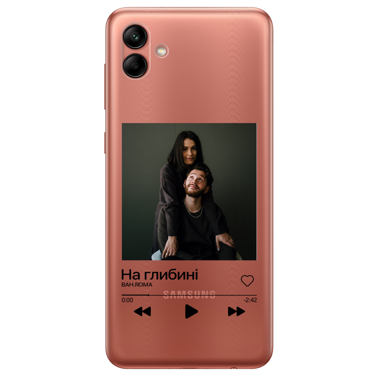 Чехол для Samsung Galaxy A04 З ВАШИМ ФОТО "НАША ПІСНЯ" - фото 1 - Чехлы для телефонов