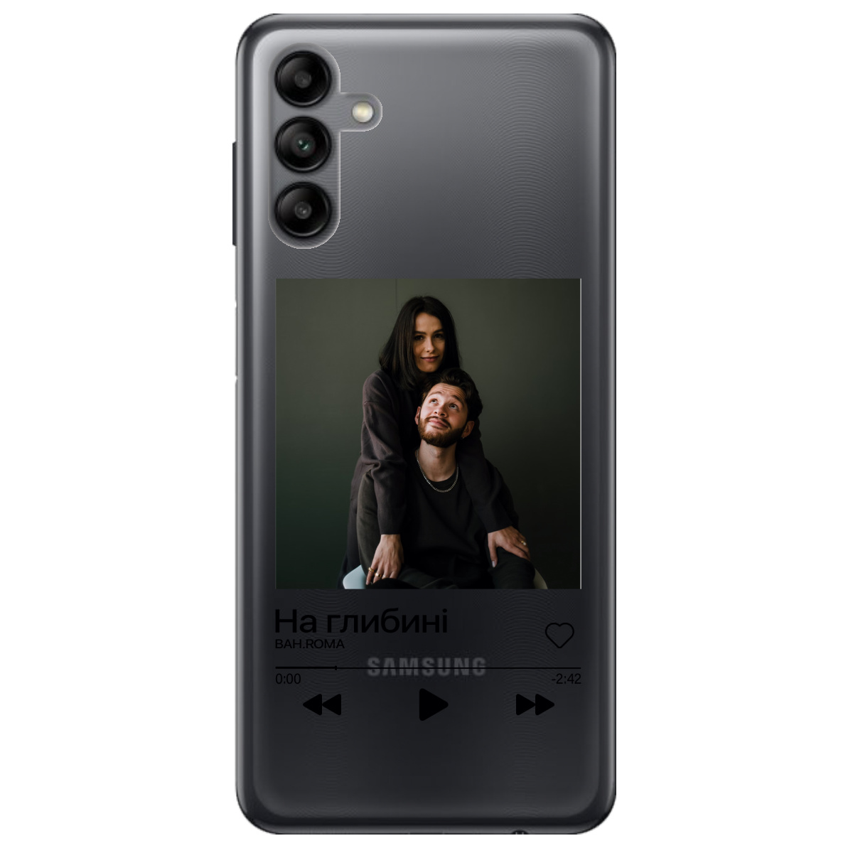 Чехол для Samsung Galaxy A04s З ВАШИМ ФОТО "НАША ПІСНЯ" - фото 1 - Чехлы для телефонов