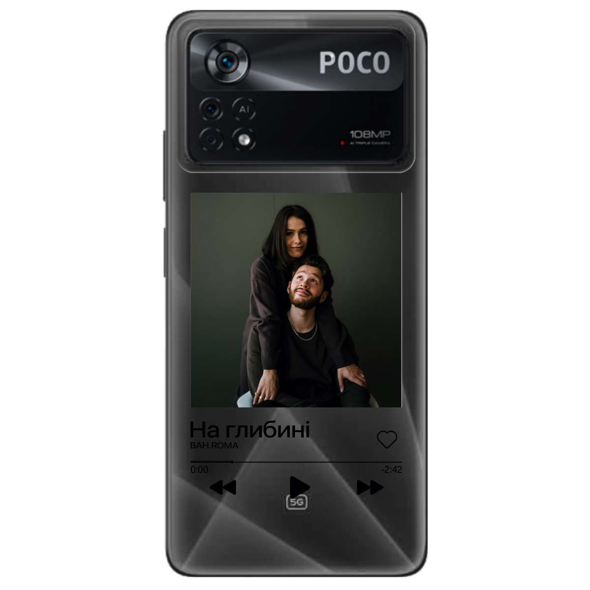 Чехол для Xiaomi Poco X4 Pro 5G З ВАШИМ ФОТО "НАША ПІСНЯ" - фото 1 - Чехлы для телефонов
