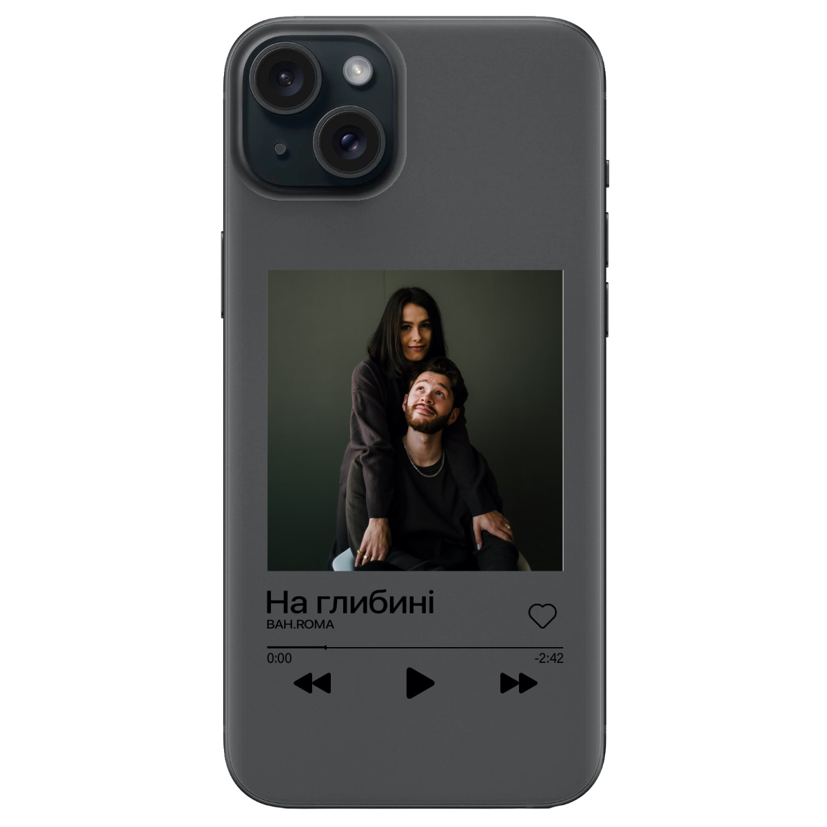 Чехол для Apple iPhone 15 З ВАШИМ ФОТО "НАША ПІСНЯ" - фото 1 - Чехлы для телефонов