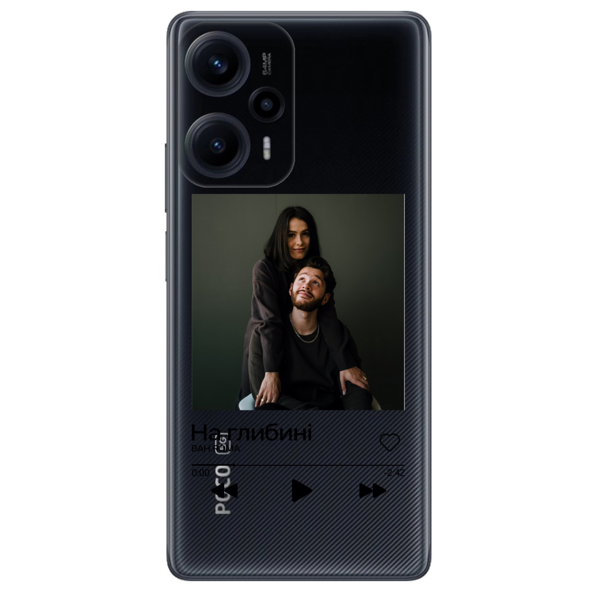 Чехол для Xiaomi Poco F5 З ВАШИМ ФОТО "НАША ПІСНЯ" - фото 1 - Чехлы для телефонов