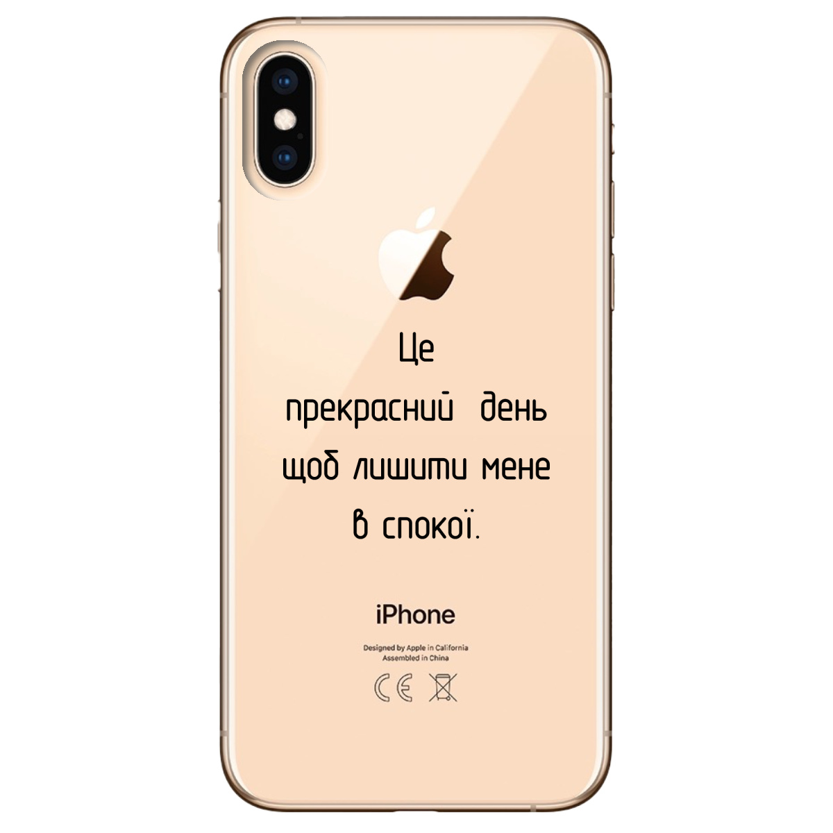 Чохол для Apple iPhone X Лишіть мене в спокої - фото 1 - Чохли для телефонів