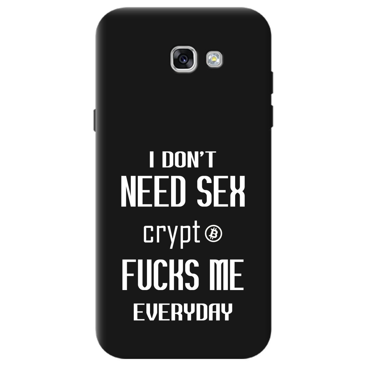 Чохол для Samsung Galaxy A7 2017 чорний матовий soft touch Crypt - фото 1 - Чохли для телефонів