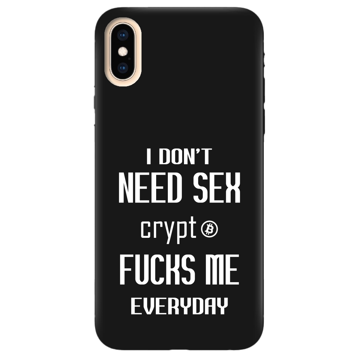 Чехол для Apple iPhone X черный матовый soft touch Crypt - фото 1 - Чехлы для телефонов