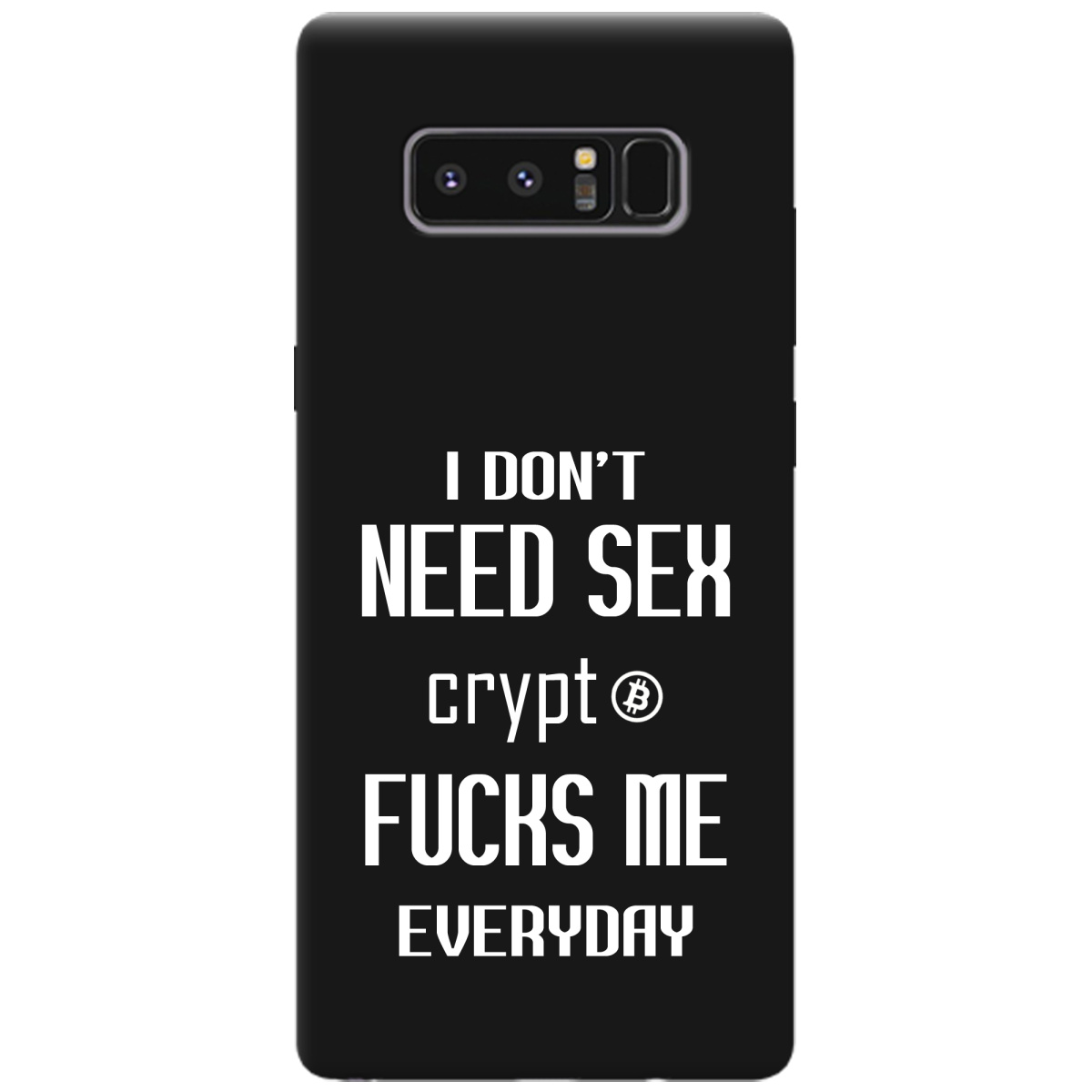 Чехол для Samsung Galaxy Note 8 черный матовый soft touch Crypt - фото 1 - Чехлы для телефонов