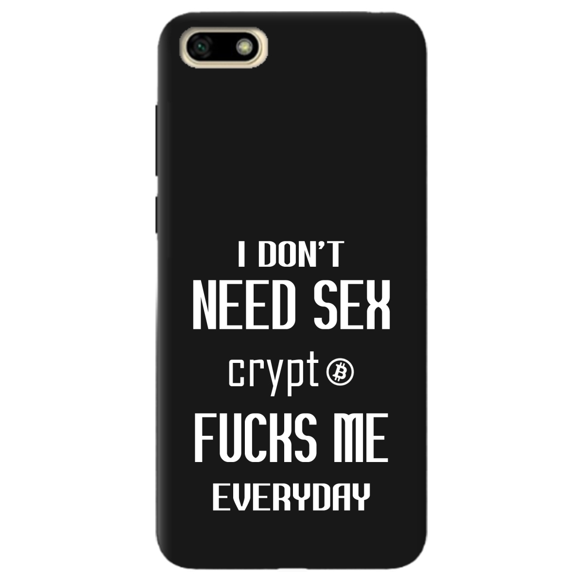 Чехол для Huawei Y5 2018 черный матовый soft touch Crypt - фото 1 - Чехлы для телефонов