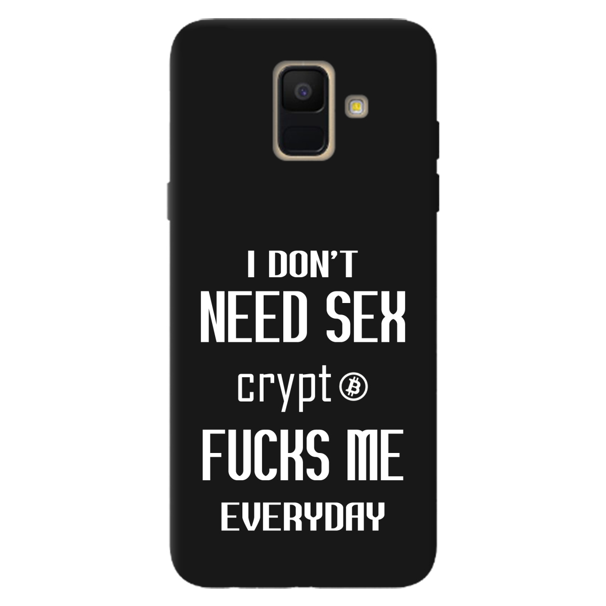 Чохол для Samsung Galaxy A6 2018 чорний матовий soft touch Crypt - фото 1 - Чохли для телефонів