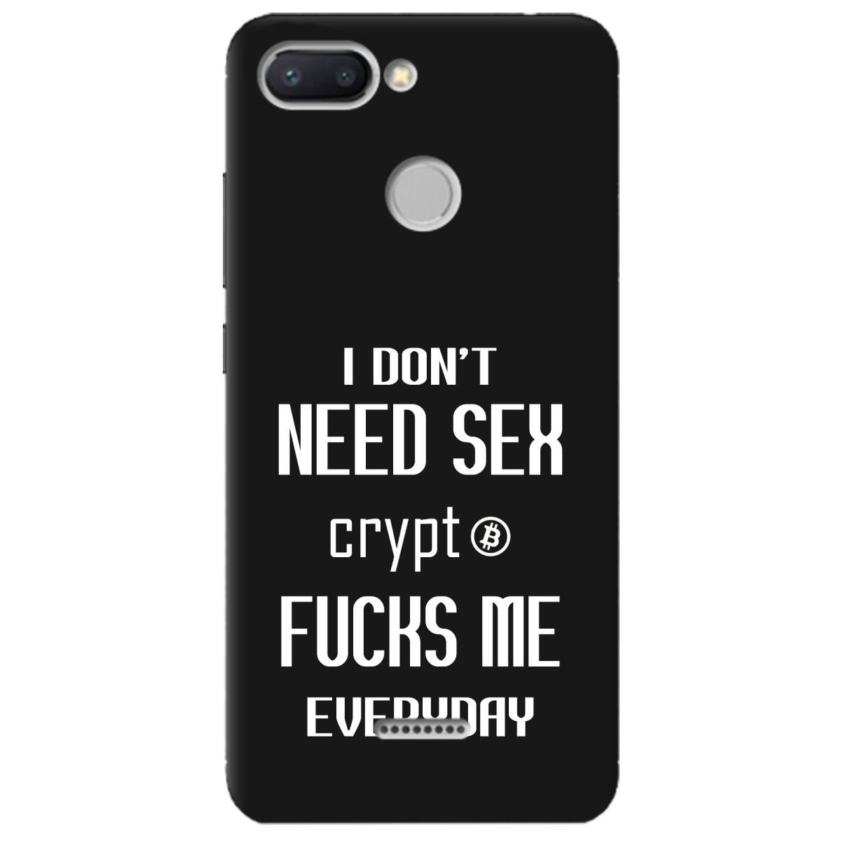 Чехол для Xiaomi Redmi 6 черный матовый soft touch Crypt - фото 1 - Чехлы для телефонов