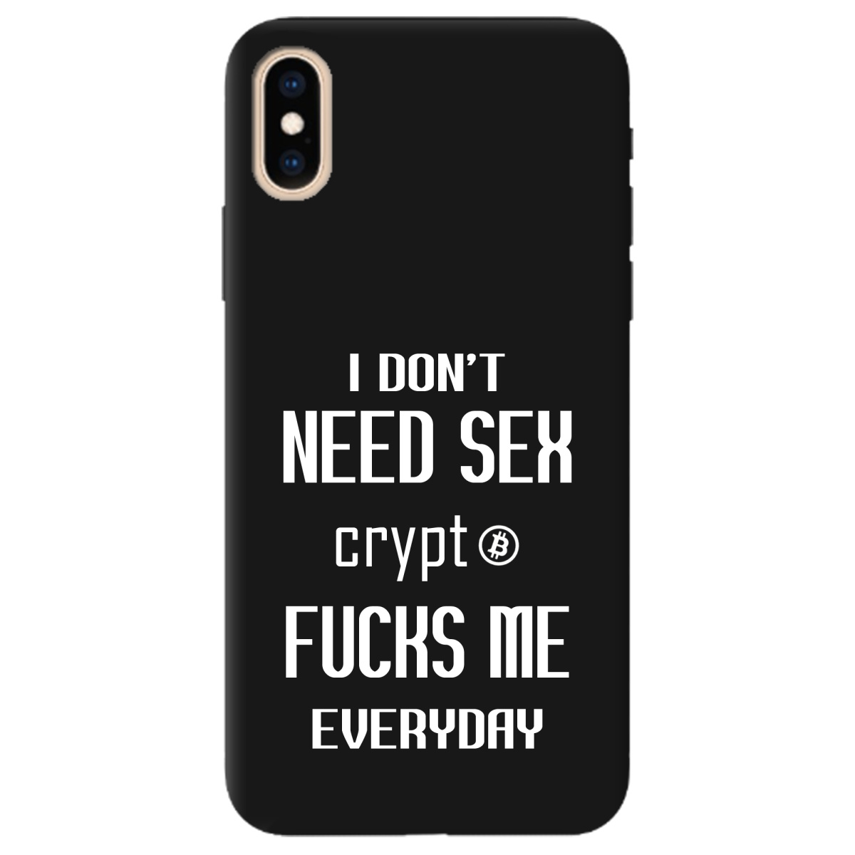 Чехол для Apple iPhone XS черный матовый soft touch Crypt - фото 1 - Чехлы для телефонов